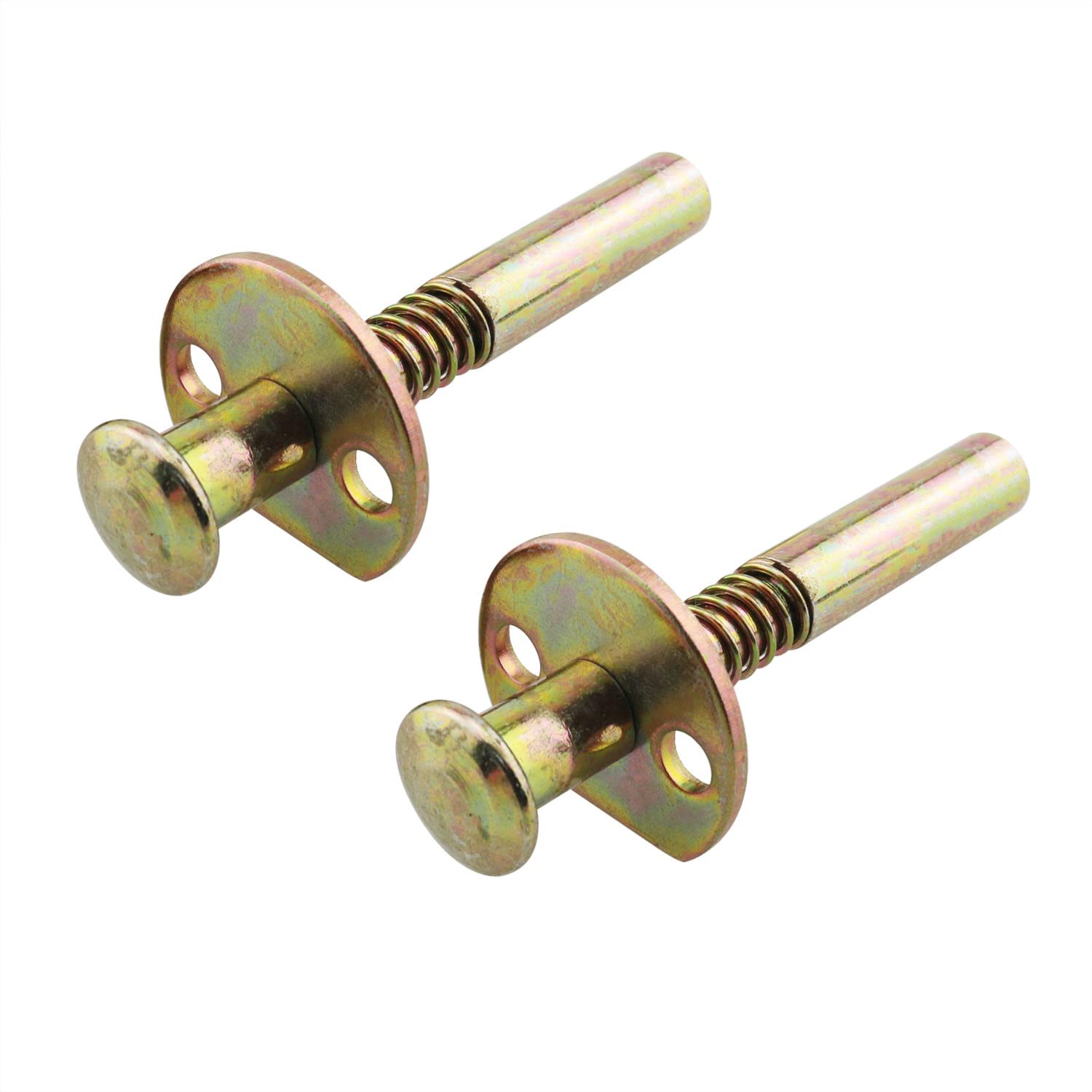 2PCS Stainless Steel Spring-Loaded Plunger Latches - Heavy Duty L Size Cabinet & Door Locks for Secure Storage (Ideal for Toolboxes, Sheds & RV Cabinets)