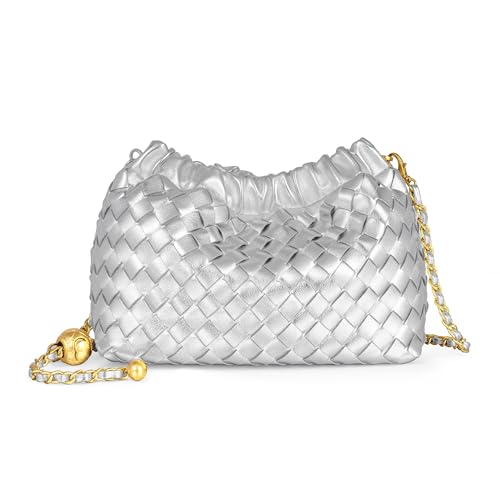 Woven Leather-silver