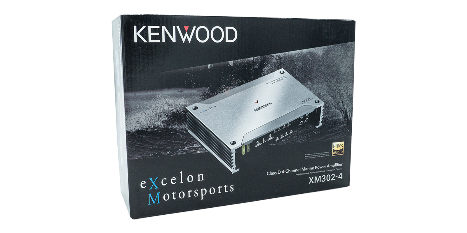KENWOOD XM302 4-Channel Marine & Motorsports Amplifier - 1000W High Power Audio System for Boats, Cars & Motorcycles | Perfect for Marine Audio & Vehicle Sound Upgrades