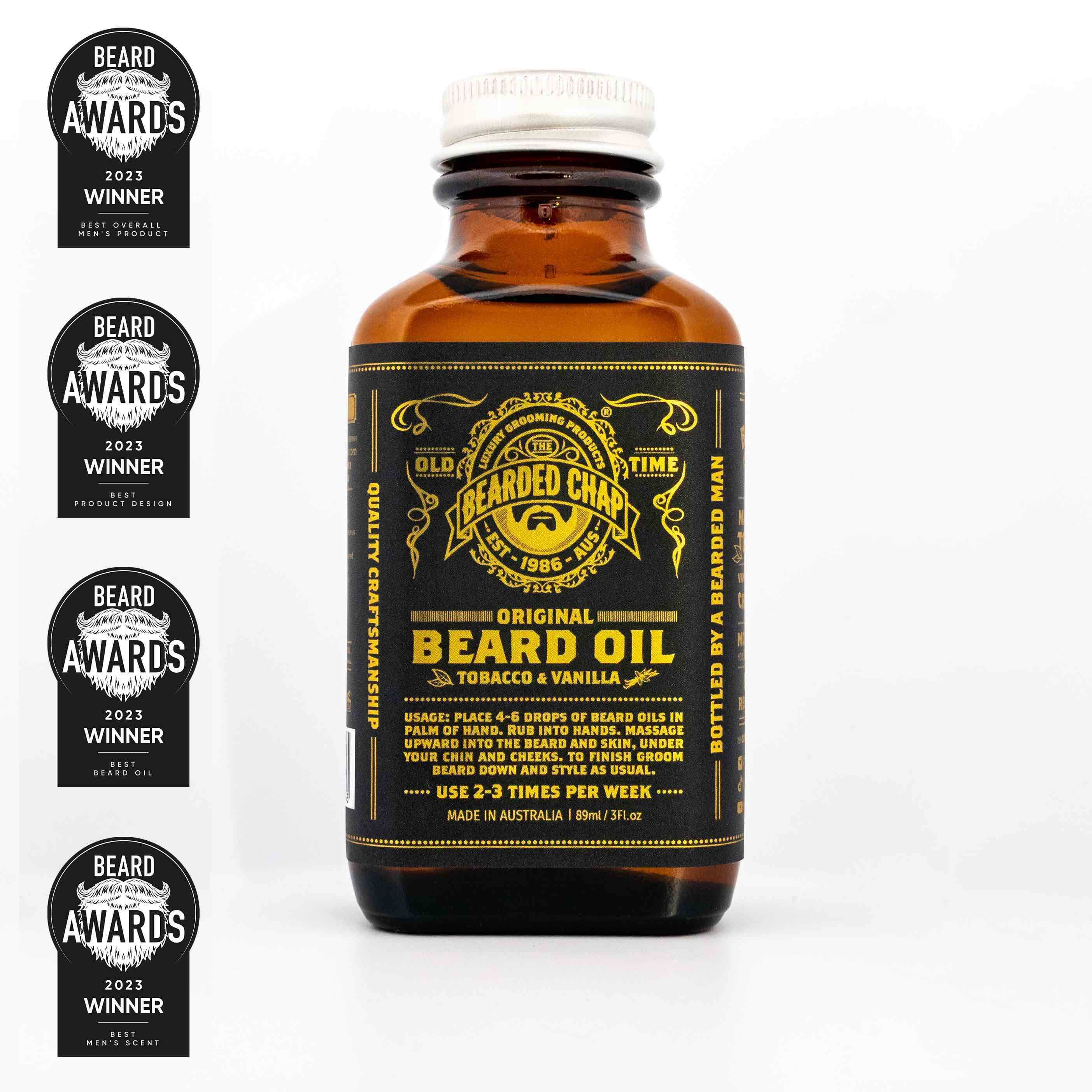 Premium Tobacco & Vanilla Beard Oil for Men - Natural Conditioning & Grooming - Perfect for Daily Use & Styling
