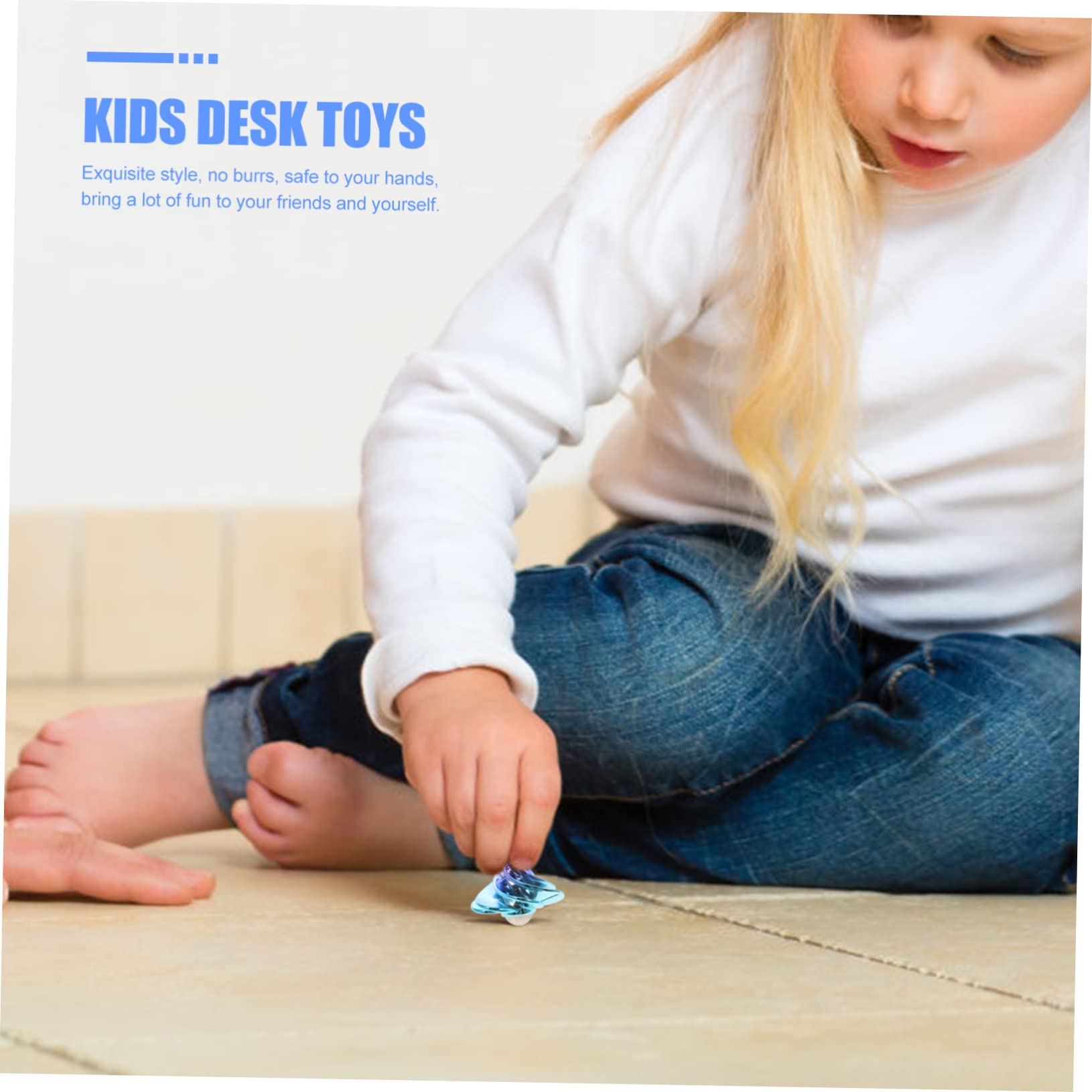 KONTONTY Wind Gyroscope Toy - Anti-Stress Fidget Spinner for Kids & Teens - Fun Office Desk Toy & Cool Plastic Gadget for Stress Relief, Focus & Playtime