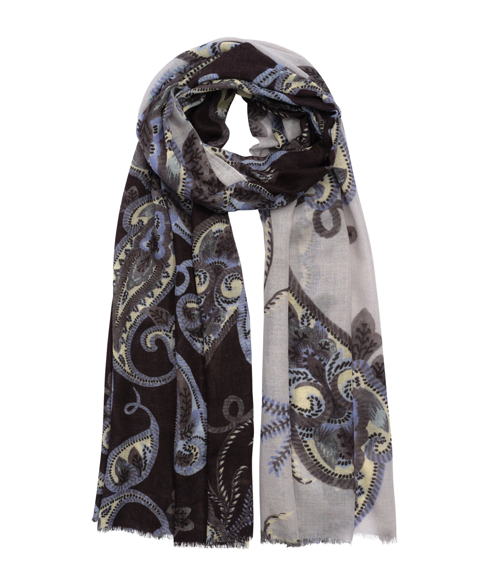 Elegant Paisley Split Wrap Scarf - Stylish Boho Fashion Accessory for Women | Perfect for Casual Outfits, Parties & Travel