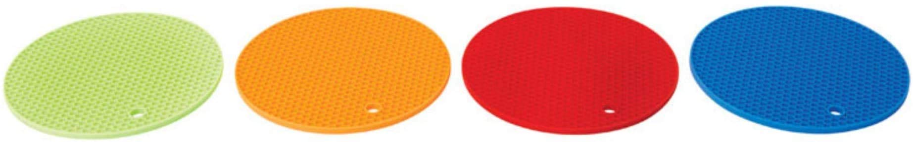Heat-Resistant Silicone Trivet Mat - 7 Inch Non-Slip Hot Pad for Pots, Pans & Dishes - Perfect for Kitchen Countertops, Dining Tables & Outdoor BBQ Use