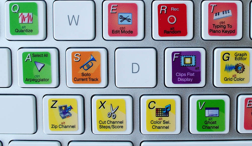 High-Quality FL Studio Keyboard Stickers - Durable Laminated Matte Finish for Computer & Laptop - Perfect for Music Producers & DJs in Home Studios