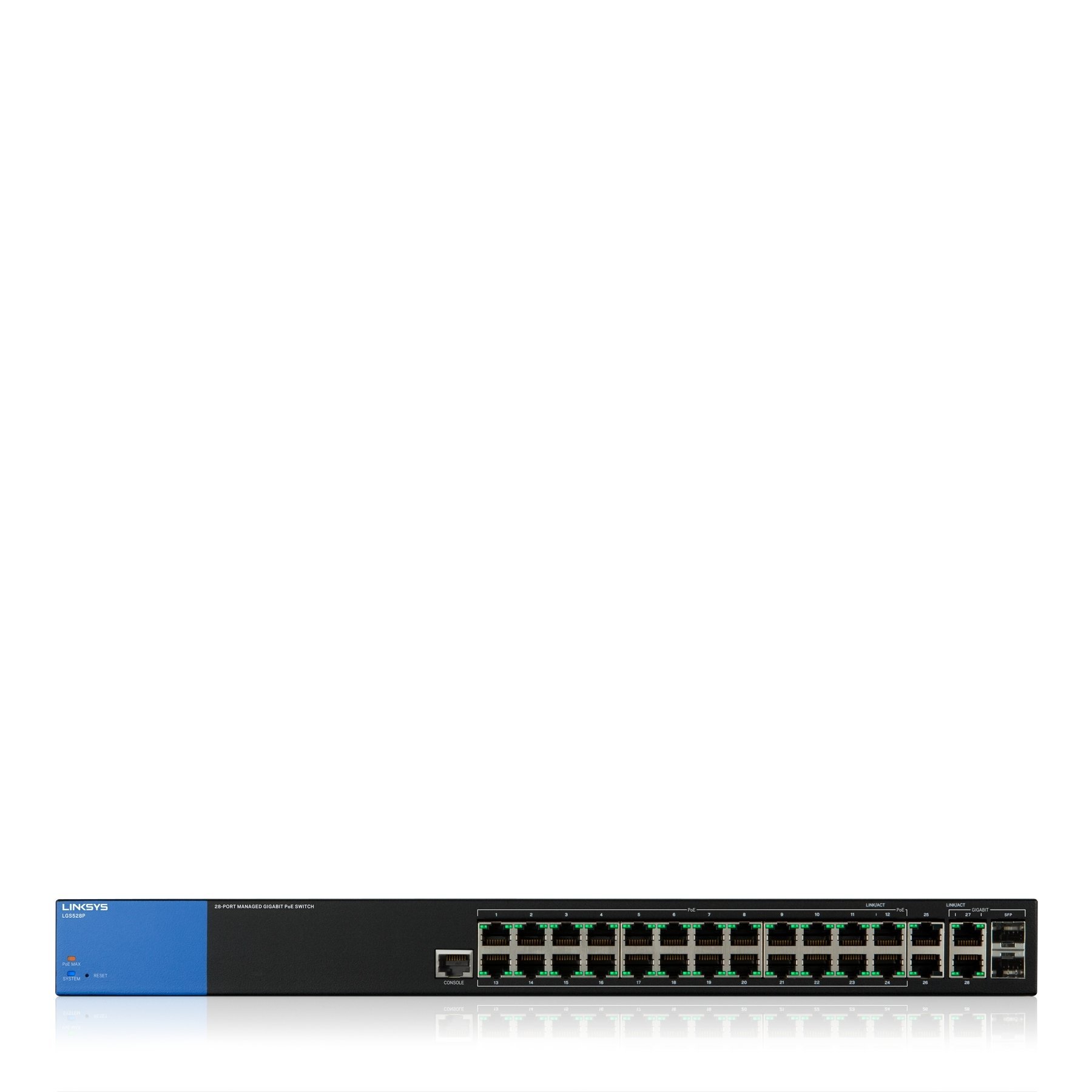 Linksys 24-Port PoE Managed Switch - High-Performance Network Switch for Office, Home & Business Use