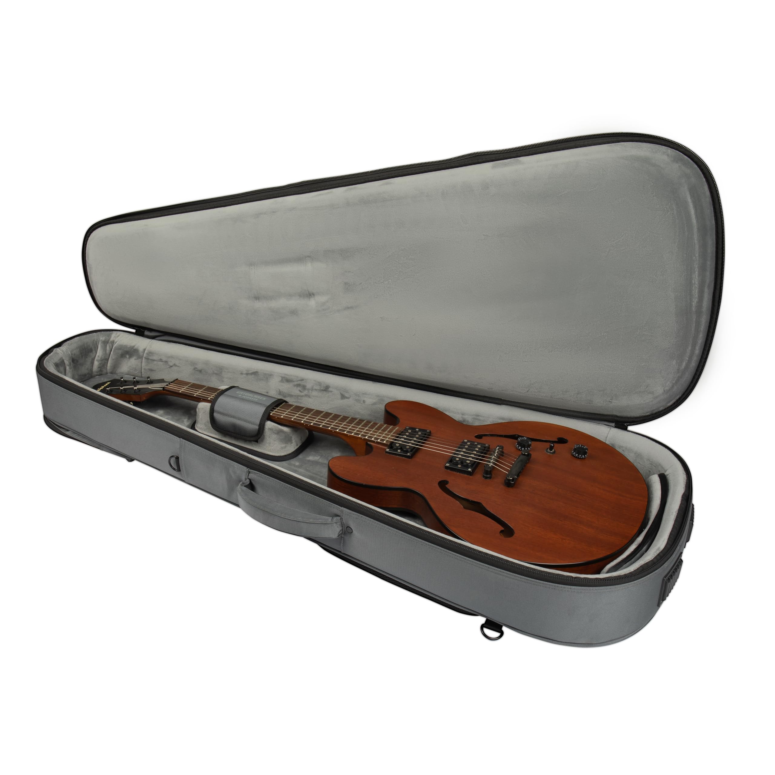 Gator G-ICON335-GRY ICON Series Premium Weatherproof Gig Bag for 335-Style Guitars - TSA Lock Compatible, Durable Zipper Pulls, Grey | Perfect for Travel, Gigging & Music Storage