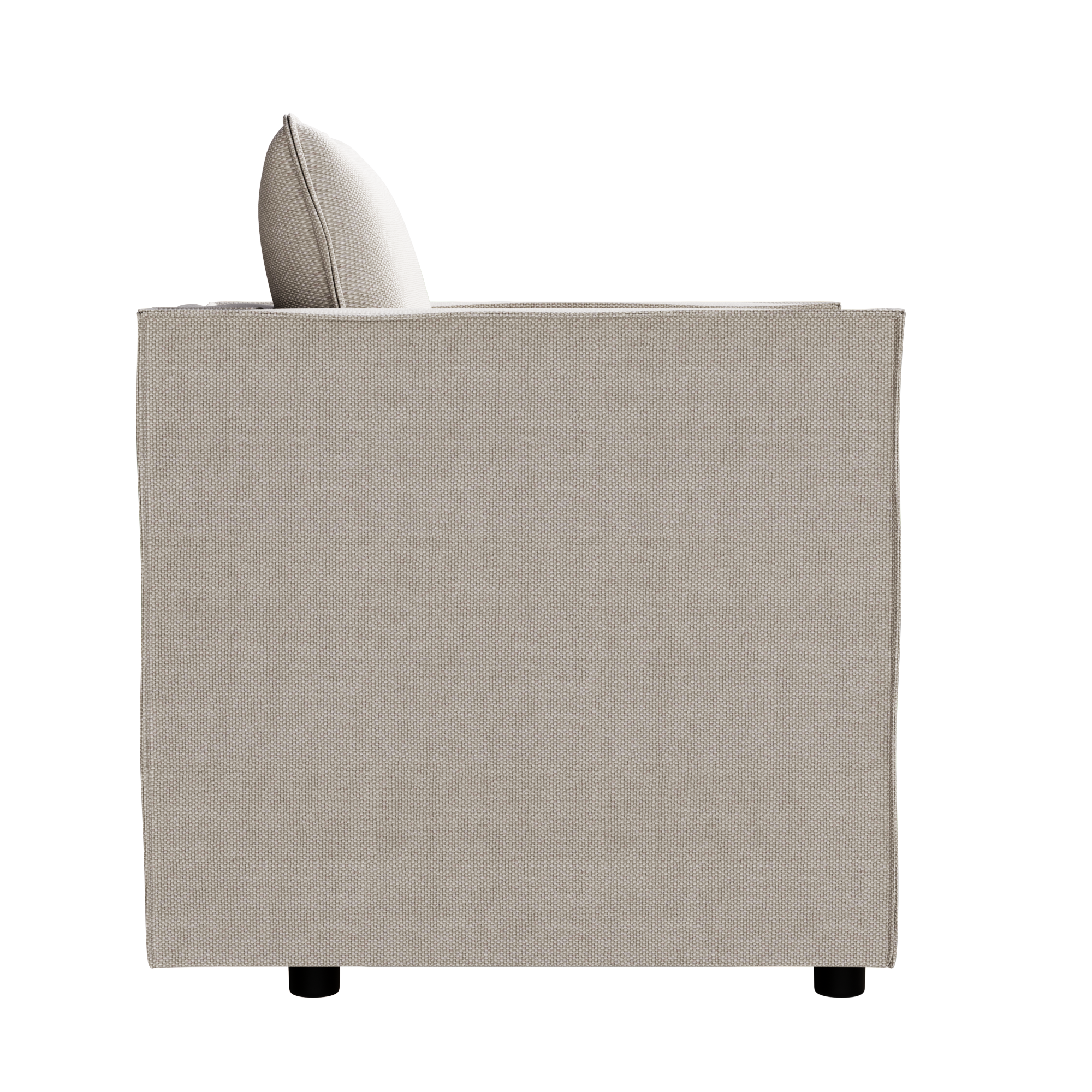 Beige Comfortable Single Sofa Chair - Soft Breathable Seat Cushions, Modern Armchair for Bedroom, Living Room Corner & Reading Nook - Cozy Home Decor Accent