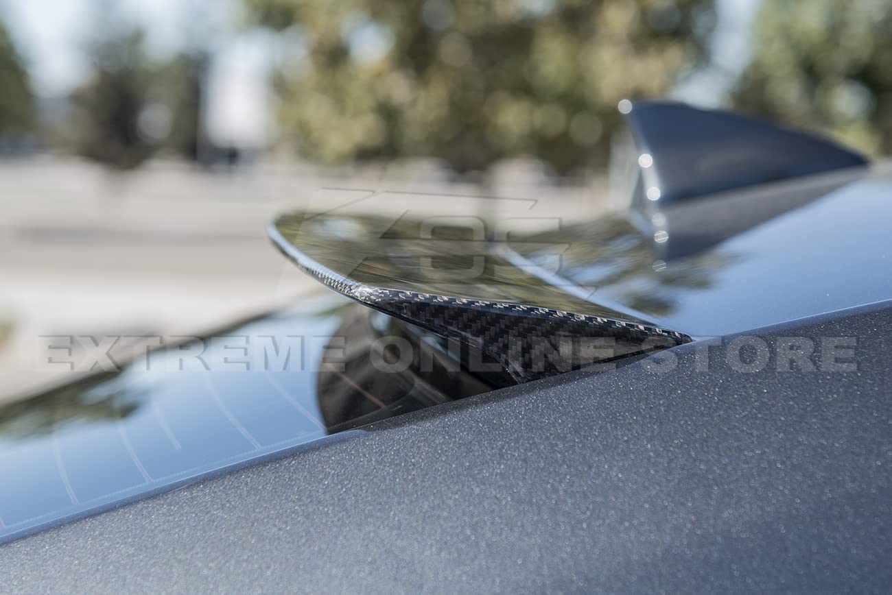 Carbon Fiber Rear Window Roof Spoiler for 2009-2014 Cadillac CTS & CTS-V Sedan - EOS Performance Style Replacement - Enhance Aerodynamics & Sporty Look for Street Racing & Car Shows