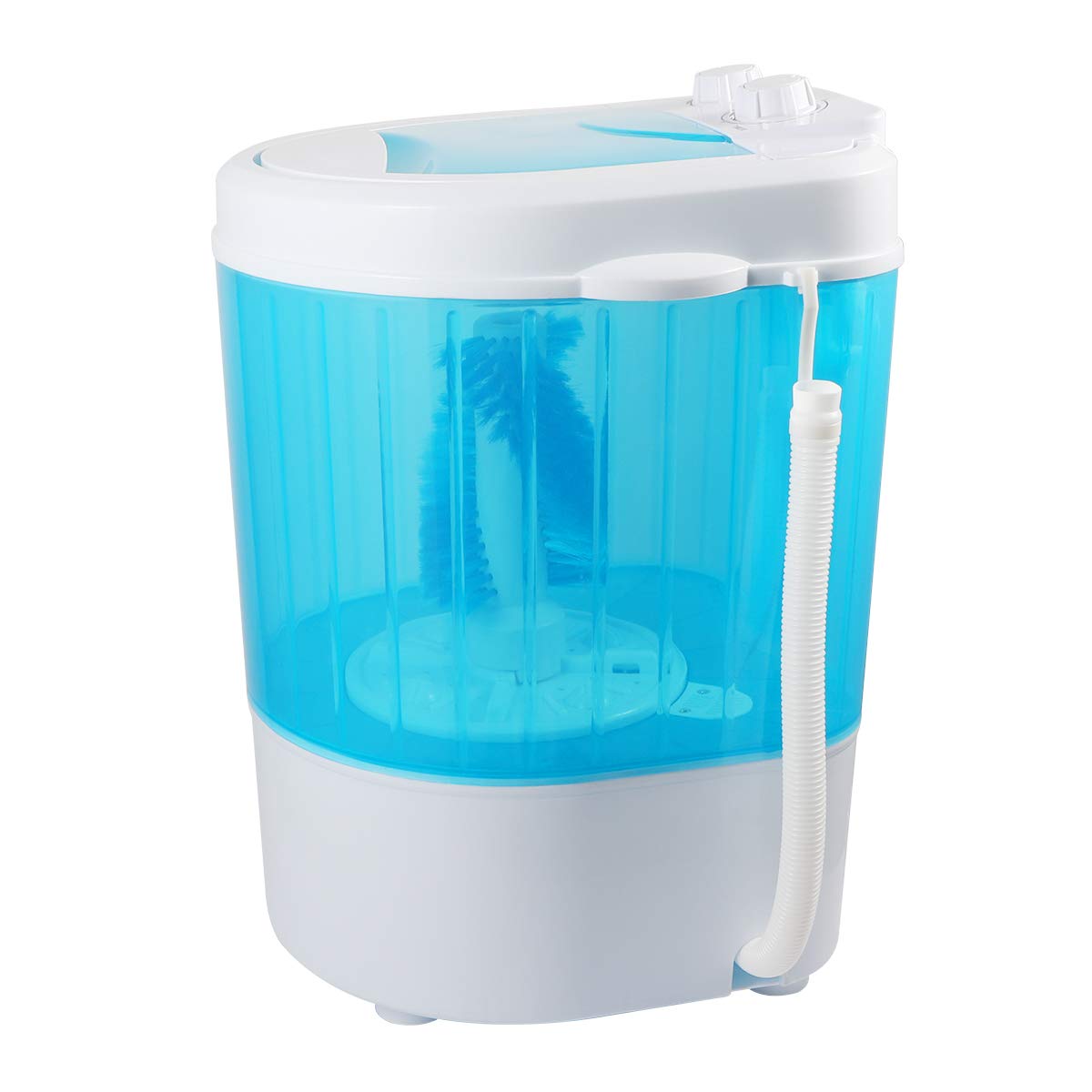 Portable Mini Washing Machine - 10 lbs Capacity, Semi-Automatic for Shoes & Clothes with Spin Dry Function | Compact Washer for Apartments, Camping, Dorms, Business Travel & College Rooms | Perfect for Small Spaces & On-the-Go Laundry Needs