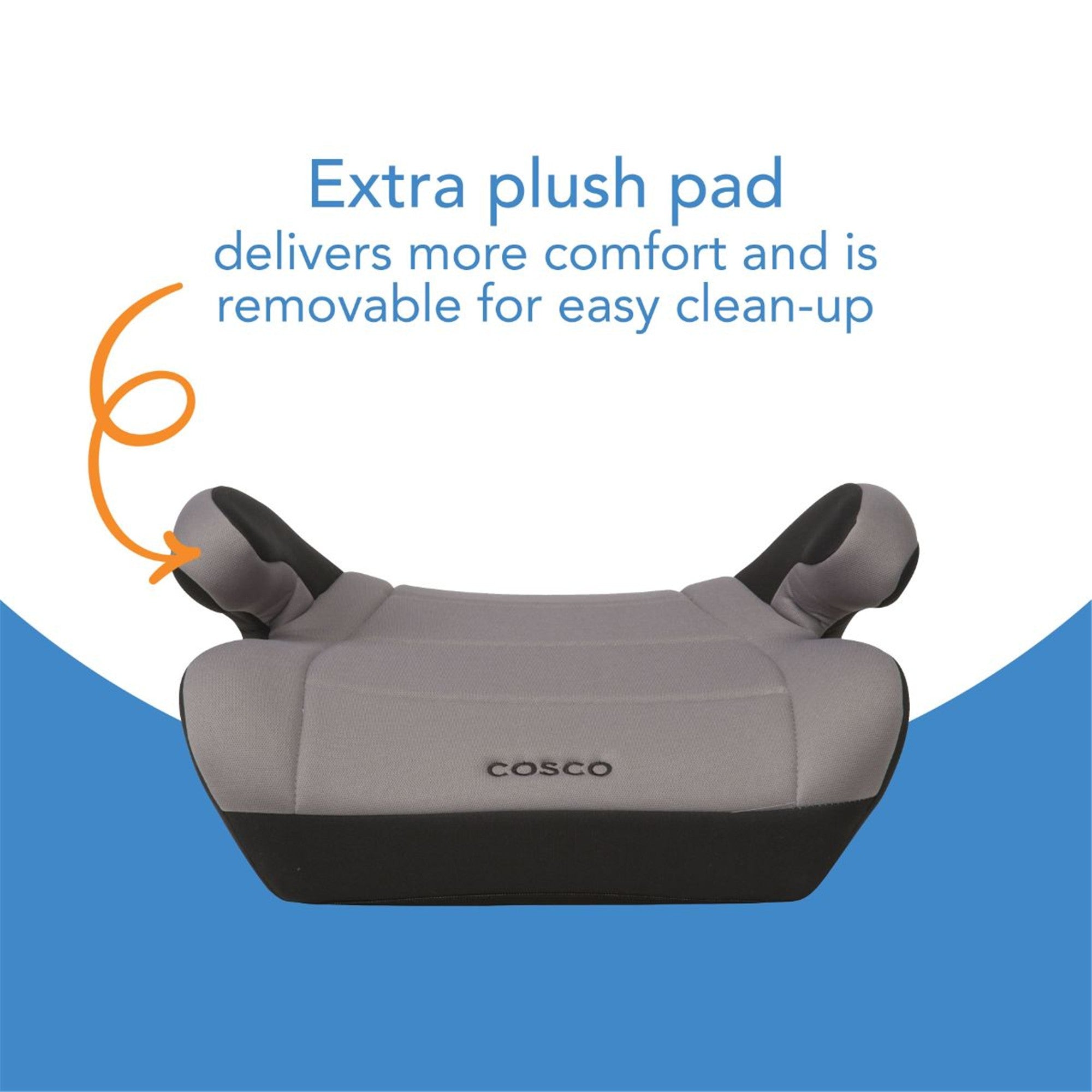 Cosco Topside Booster Car Seat - Grey | High Back Booster for Kids 3-12 Years | Safe & Comfortable for Travel | Perfect for School, Road Trips & Family Outings