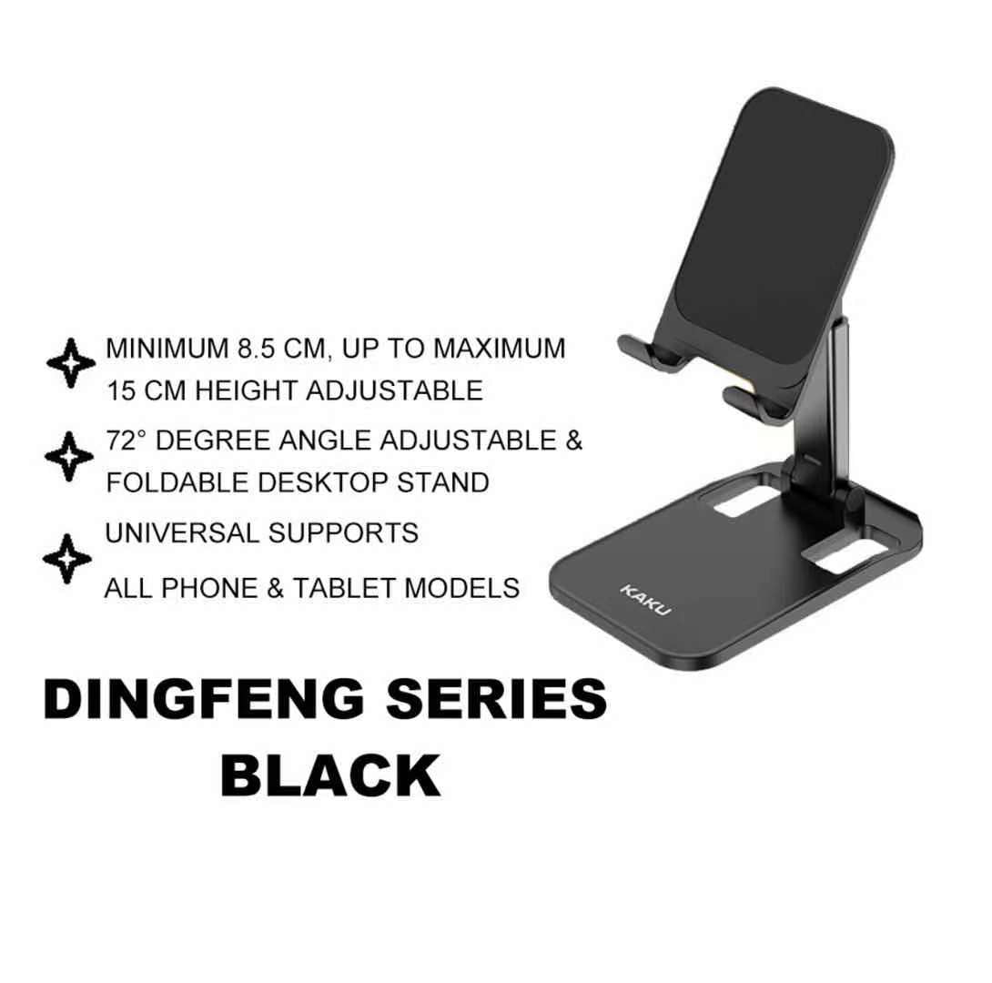 IKAKU KAKU Universal Phone Stand - Adjustable Height & Angle, 360° Rotating Desktop Holder for iPhone, Samsung, Smartphones - Perfect for Video Calls, Watching Movies & Hands-Free Use