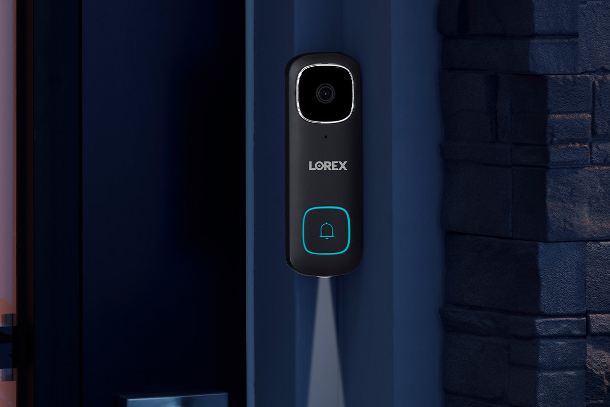 Lorex 2K WiFi Video Doorbell - Wired Security Camera with 32GB Storage & Cloud Access - Smart Home Monitoring for Front Door, Package Delivery & Visitor Alerts