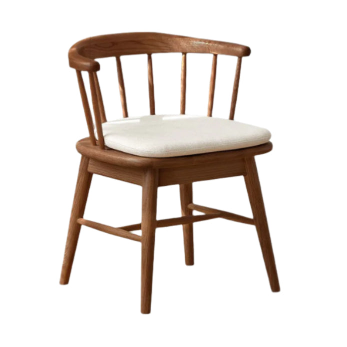 22.0x20.5x28.0 inch / 56x52x71 cm / Walnut color / Oak Chair Pear White - Rotating Legs
