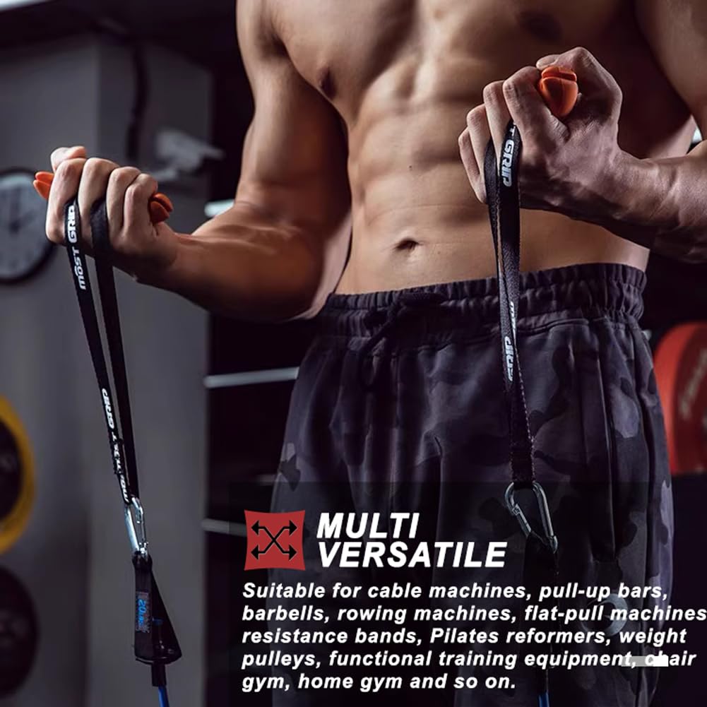 LARA STAR Heavy Duty Pull Up Handles Grips - Fitness Strap & Cable Machine Handles for Strength Training - Durable Sling Trainer for Home Gym, Pull-up Bars, Barbells & Pulling Machines - Perfect for CrossFit, Weightlifting & Functional Training