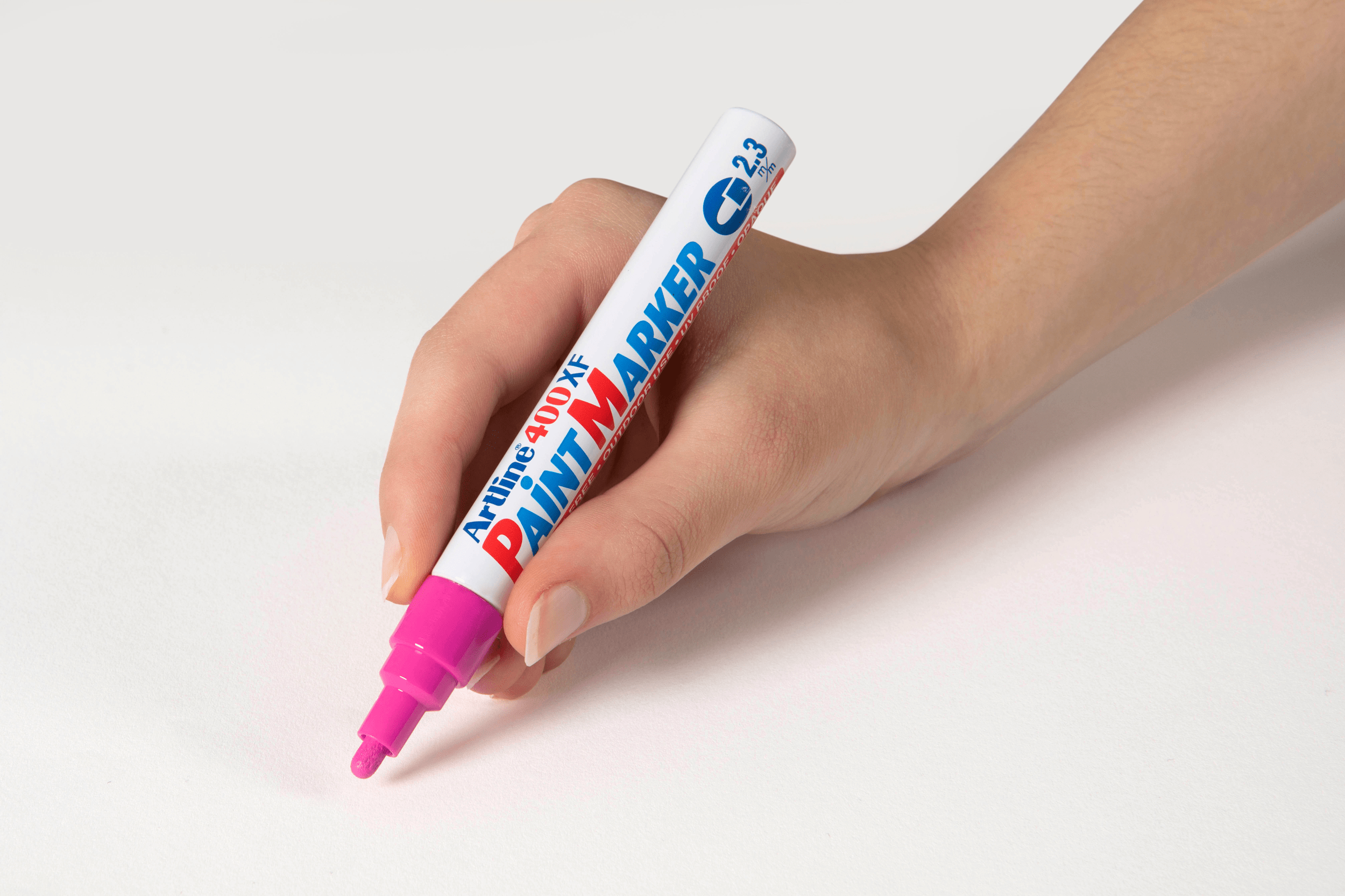 Artline 400 Pink Paint Marker Set - 12 Pack with 2.3mm Bullet Tip for DIY Crafts, Signage & Home Decor - Permanent Waterproof Ink for Artists & Professionals