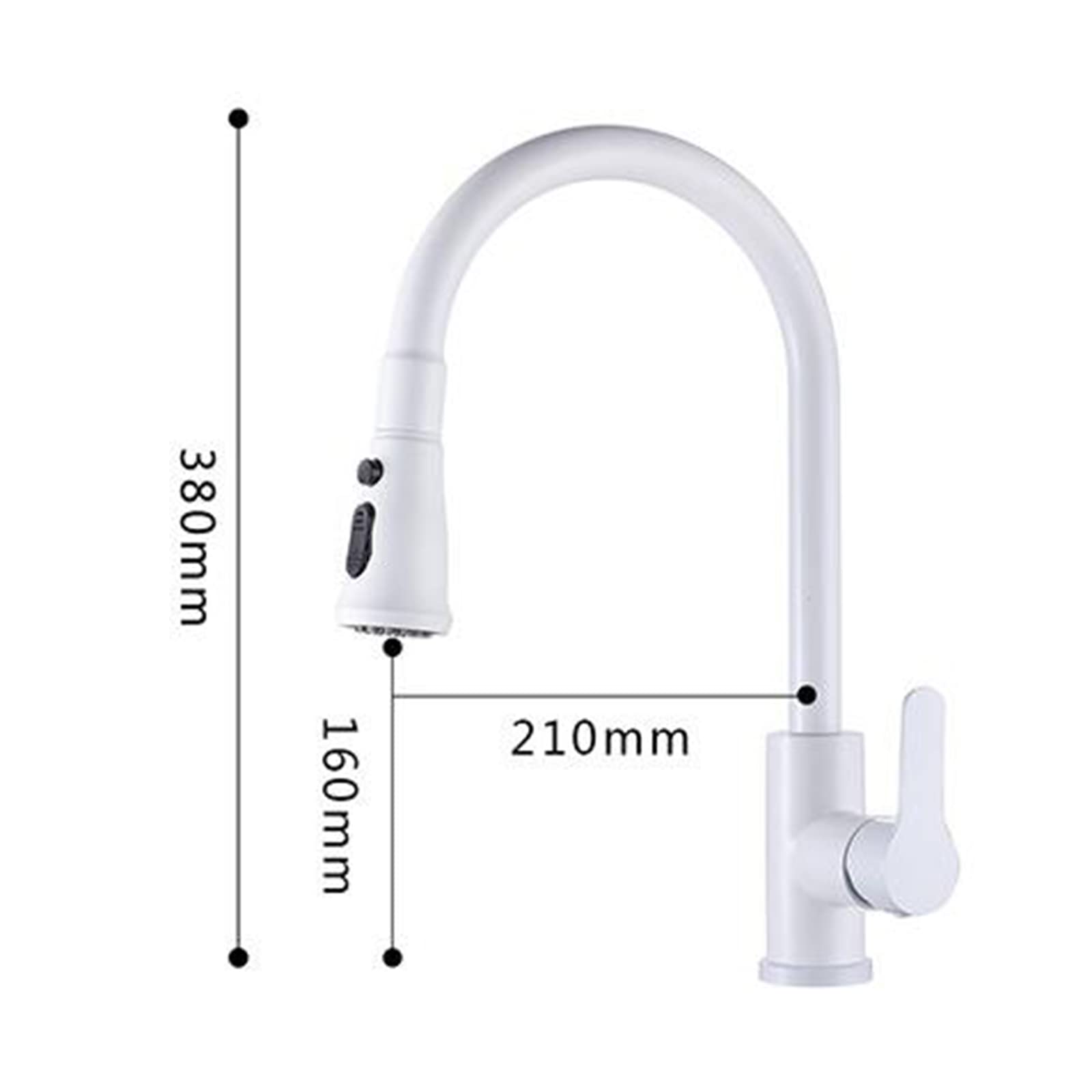 Stainless Steel Pull Down Kitchen Faucet with Sprayer - Hot & Cold Water Mixer Tap for Modern Sink - Perfect for Cooking, Washing Dishes, and Food Prep