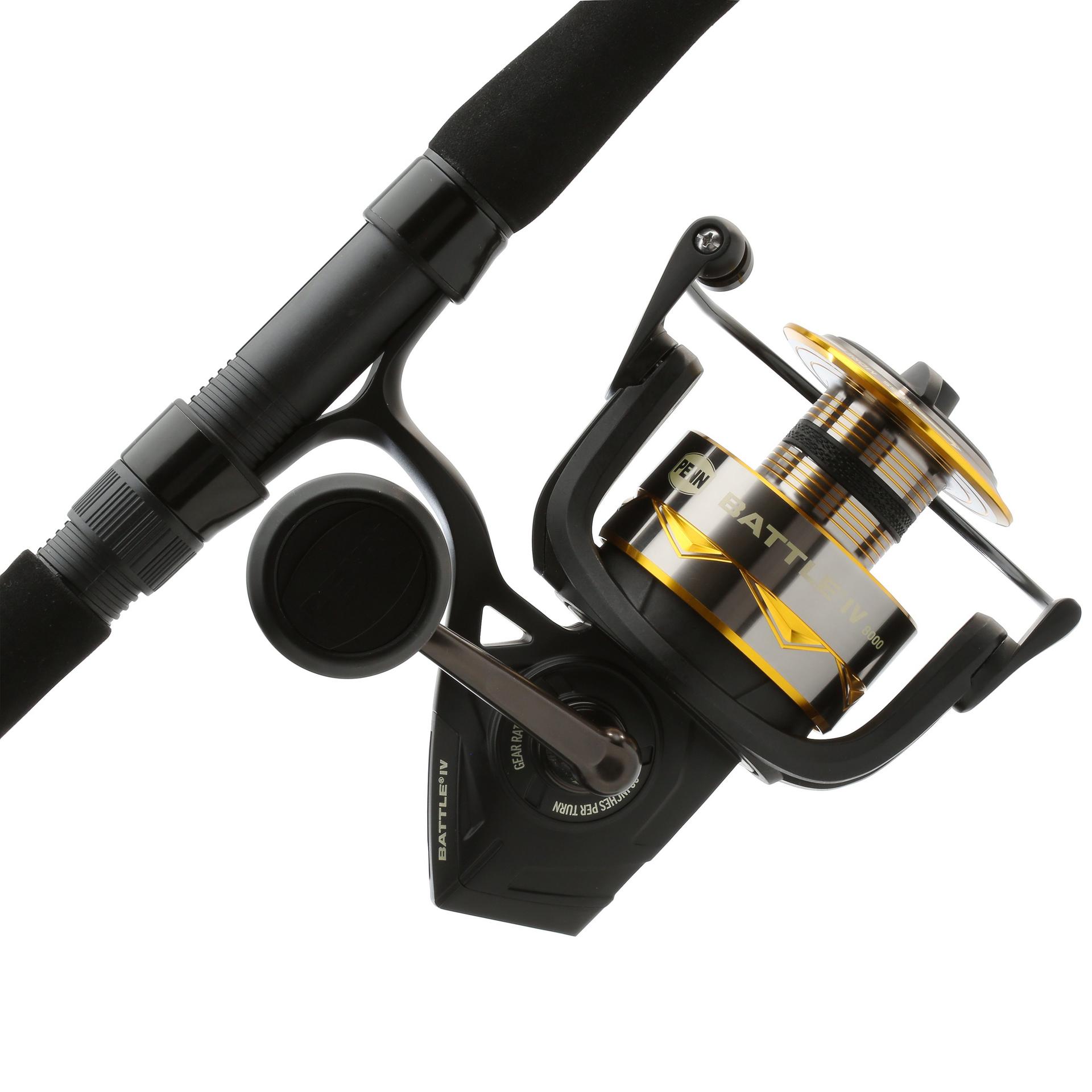 Battle IV Spinning Rod and Reel Combo - Premium Fishing Gear for Freshwater & Saltwater Anglers - Perfect for Bass, Trout, and Walleye Fishing
