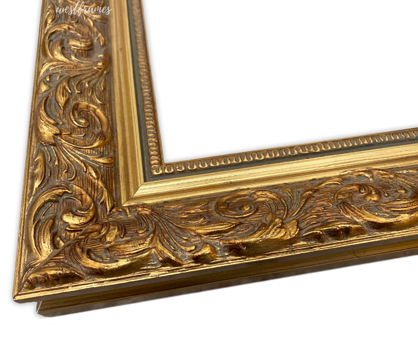 Bella French Ornate Embossed Wood Wall Picture Frame 2.5