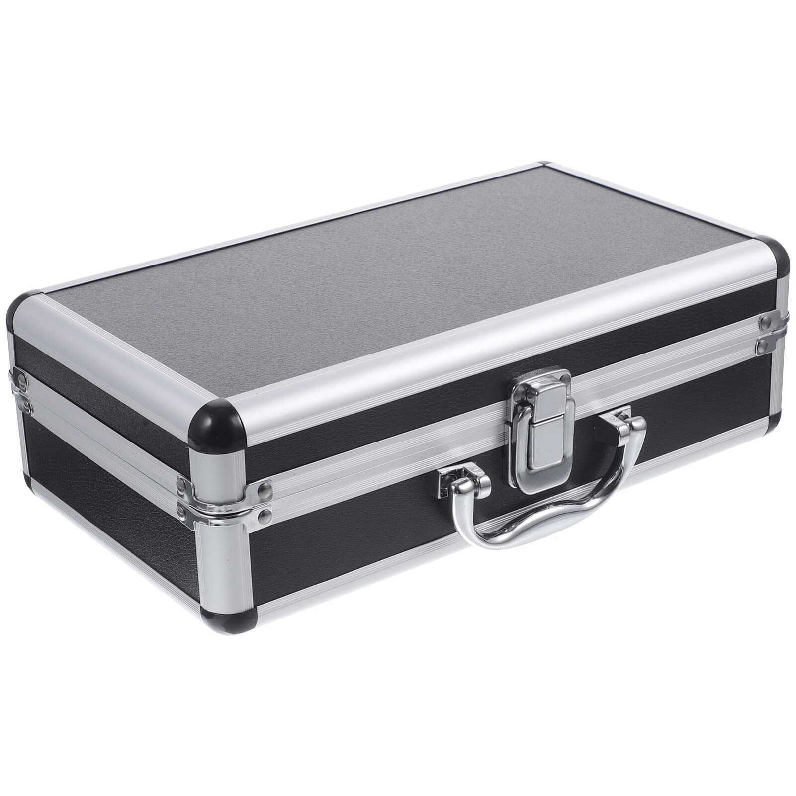 GANAZONO Aluminum Alloy Toolbox - Heavy Duty Portable Tool Storage Case with Handle, Organizer for Home, Workshop & Outdoor Travel - Perfect for Tools, Equipment & DIY Projects (Black)