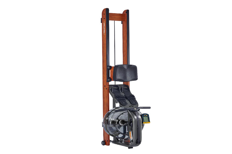 FluidRower Apollo Pro V Rowing Machine - Premium Brown Home Gym Equipment for Full-Body Workout | Perfect for Home Fitness, Cardio Training & Weight Loss