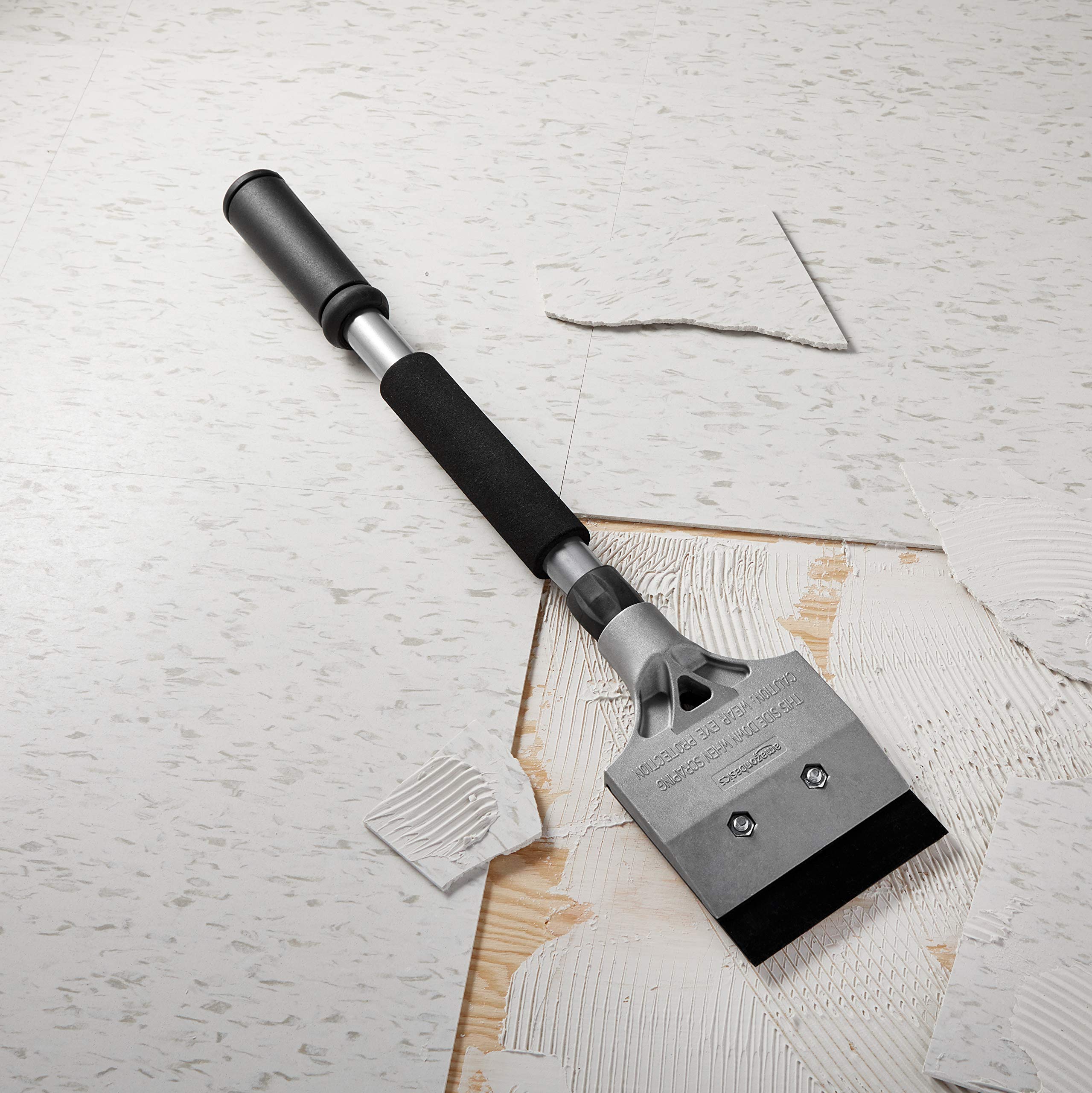 Amazon Basics 18-Inch Heavy Duty Floor Scraper - Professional Grade Scraper for Removing Tile, Carpet, Vinyl & Adhesive - Perfect for Home Renovation, DIY Projects & Commercial Flooring Removal