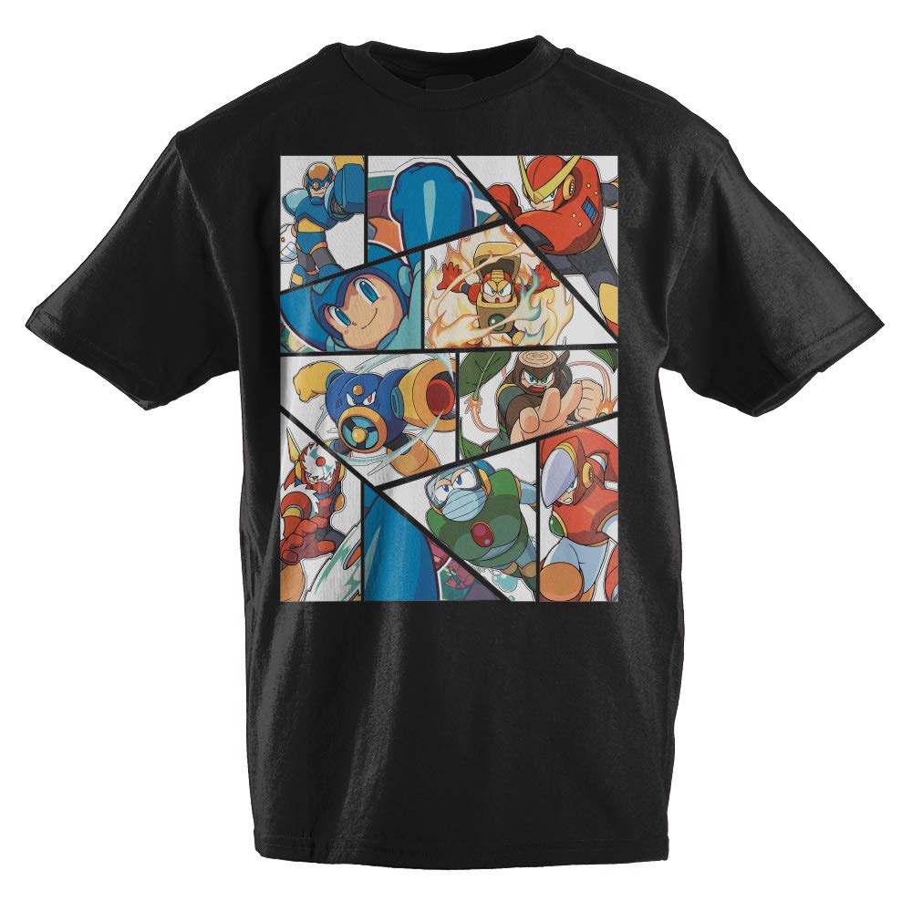 Bioworld Youth Boys Mega Man T-Shirt - Cartoon Graphic Tee for Kids | Casual Wear & Gaming Apparel for Boys