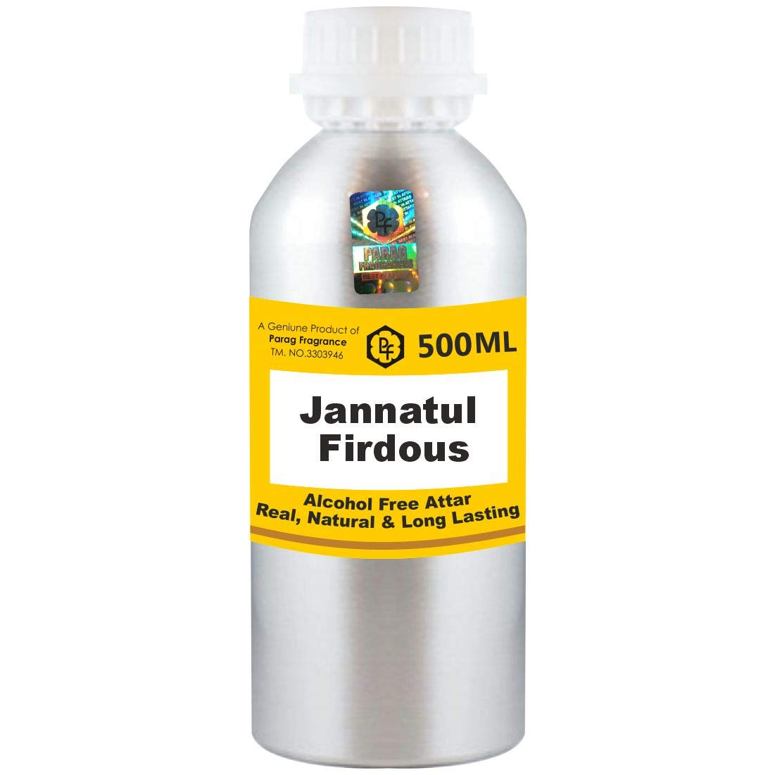 Premium Parag Fragrances Jannatul Firdous Attar 500ml - Alcohol-Free Long Lasting Perfume Oil for Men & Women | Wholesale Pack | Islamic & Religious Use | Best Itra & Scent Oil for Daily Wear, Special Occasions & Spiritual Practices