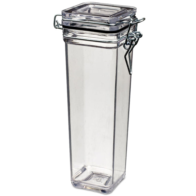 7.4 oz Plastic Cube Mason Jars - Airtight Food Storage Containers for Canning, Pickling, Spices & DIY Crafts | Perfect for Kitchen, Pantry & Home Organization