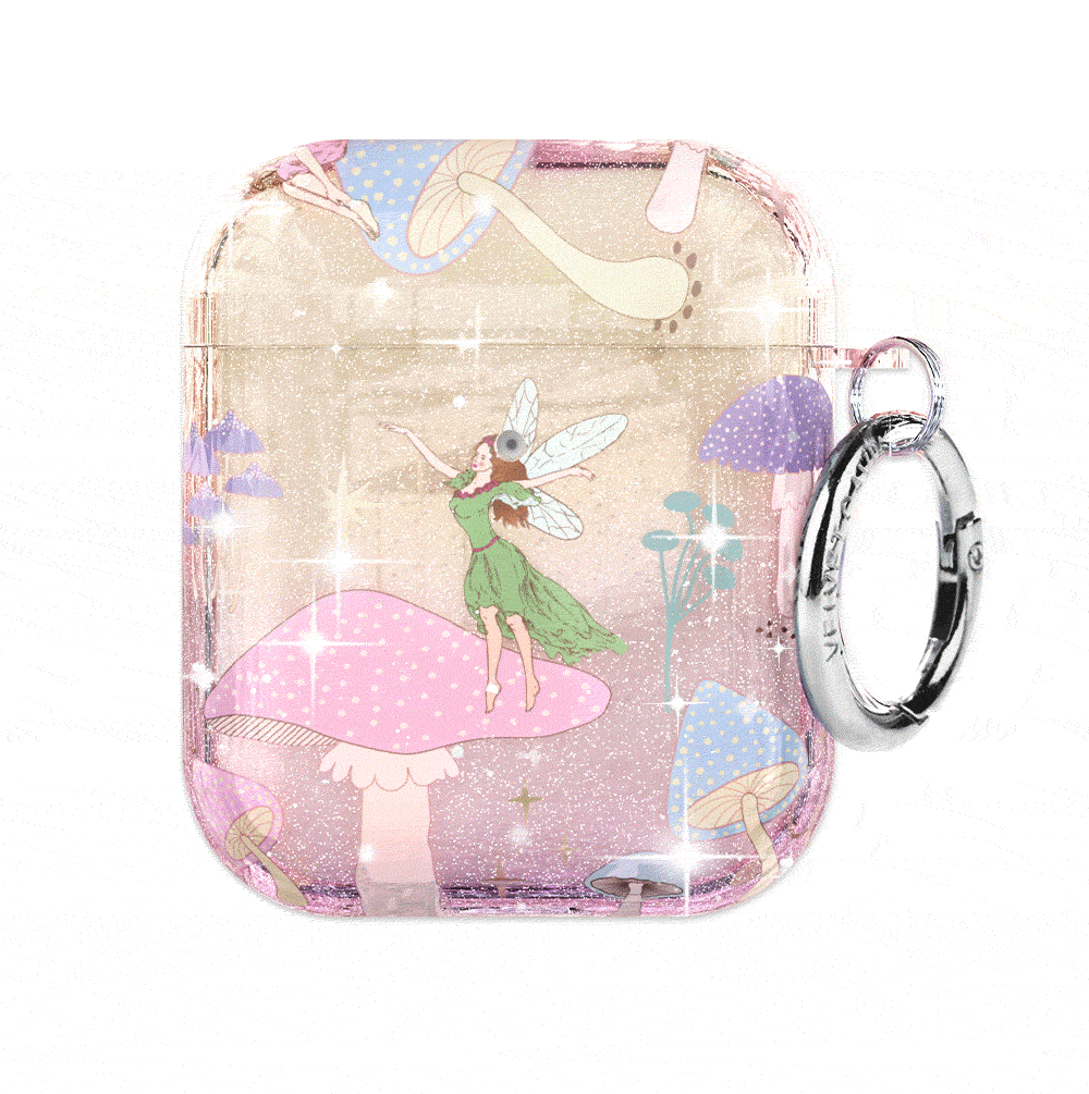 Enchanted Mushroom AirPods Case - Cute & Protective Cover for AirPods 1/2/3 & Pro - Perfect for Nature Lovers & Fantasy Fans (Gift Idea) - Use for Daily Commute, Workouts & Travel