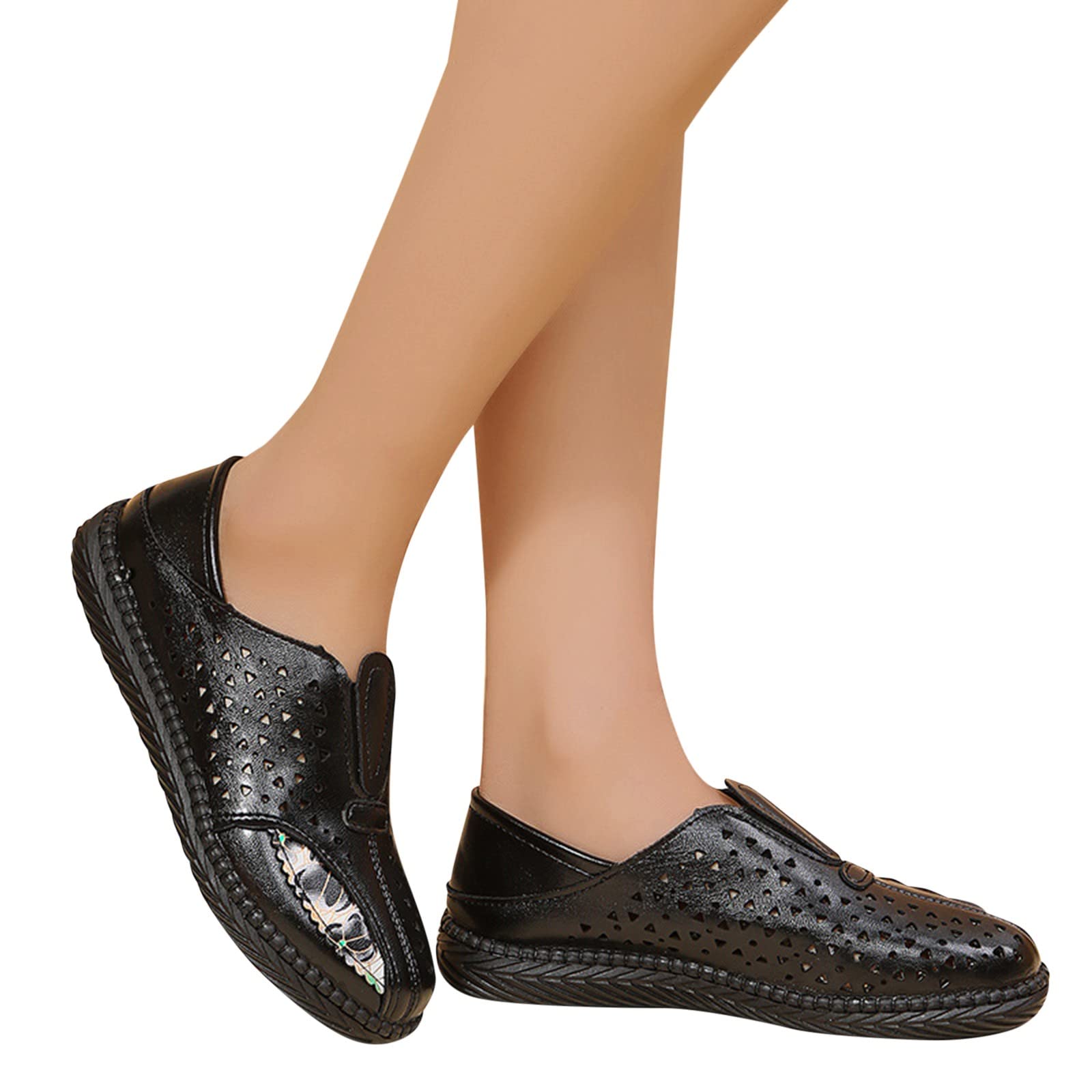 Women's Pointed Toe Flats - Comfortable Fashion Sneakers with Orthotic Arch Support Insoles | Perfect for Work, Travel & Everyday Wear