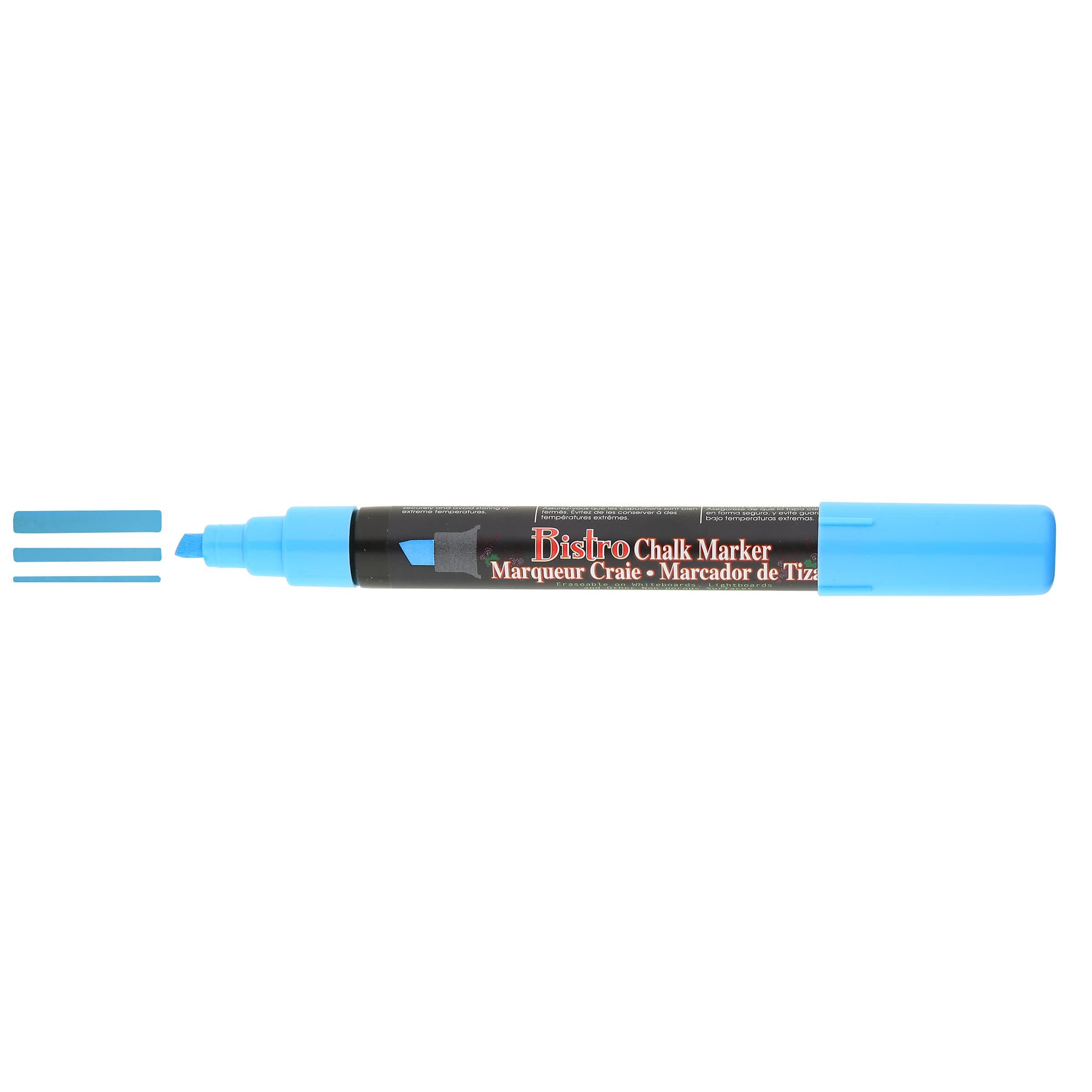 Uchida 483-C-F3 Chisel Tip Bistro Chalk Marker - Fluorescent Blue - Perfect for Menu Boards, Signage, and Restaurant Decor