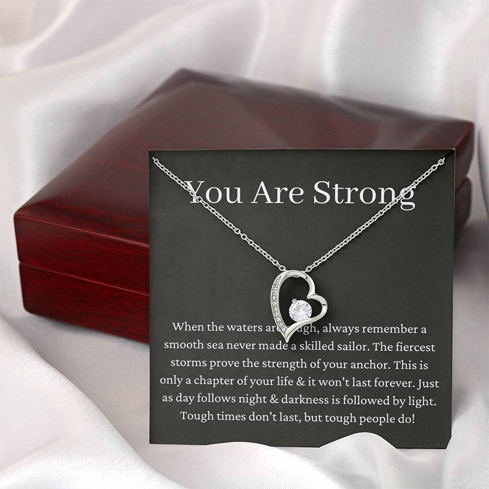 Personalized Heart Necklace - Inspirational Get Well Soon Gift for Anxiety, Breakup, Divorce & Encouragement | Thoughtful Sympathy Present for Women & Friends | Perfect for Healing, Self-Care & Emotional Support