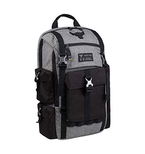 Under Armour Project Rock Gray UA Regiment Laptop Backpack - Durable Gym & Work Bag for Training, Travel & Daily Commute