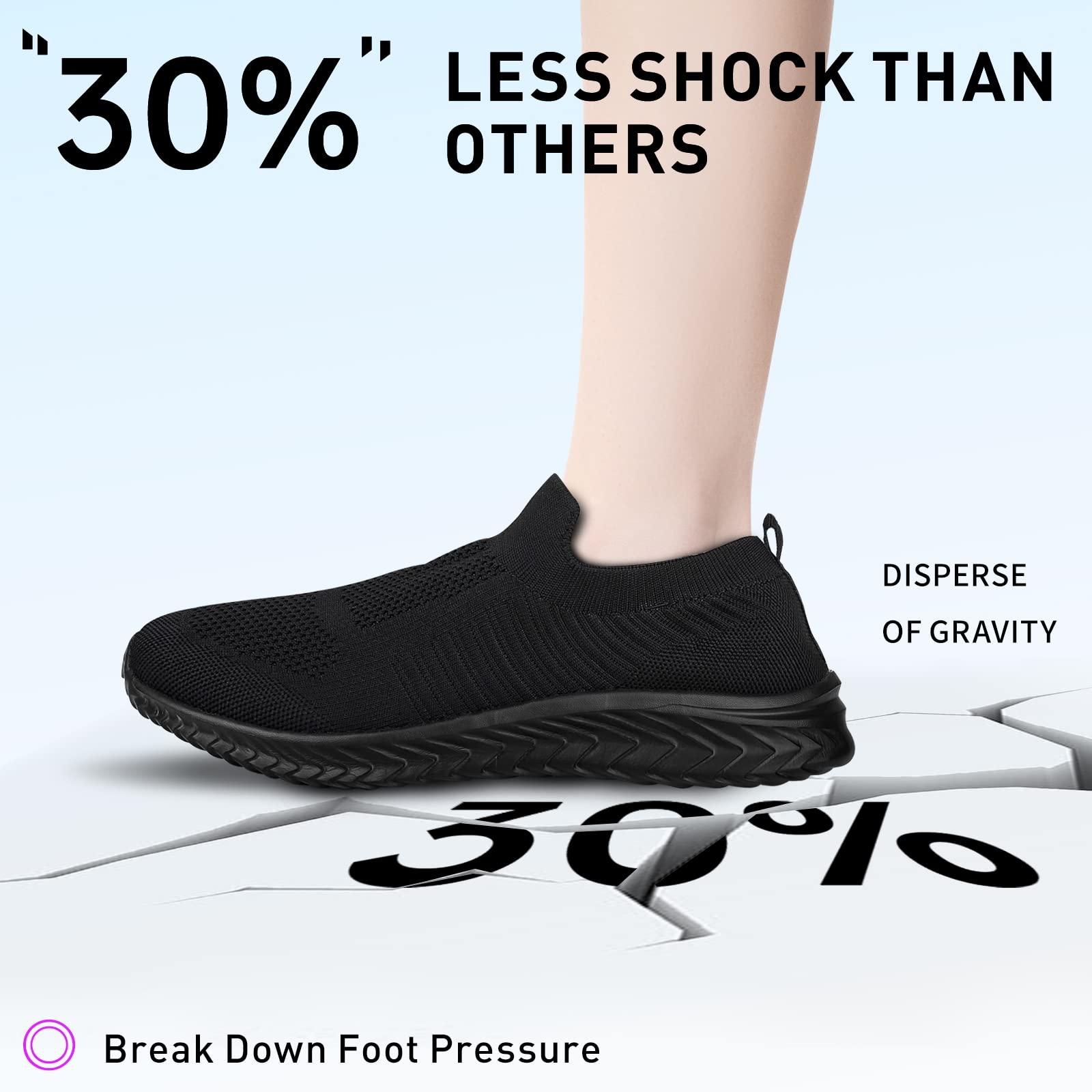 JIAFO Women's Athletic Walking Shoes - Slip On Sneakers for Women, Non-Slip Running Shoes, Breathable Lightweight Mesh Knit Casual Shoes | Perfect for Walking, Jogging, Gym Workouts & Everyday Wear