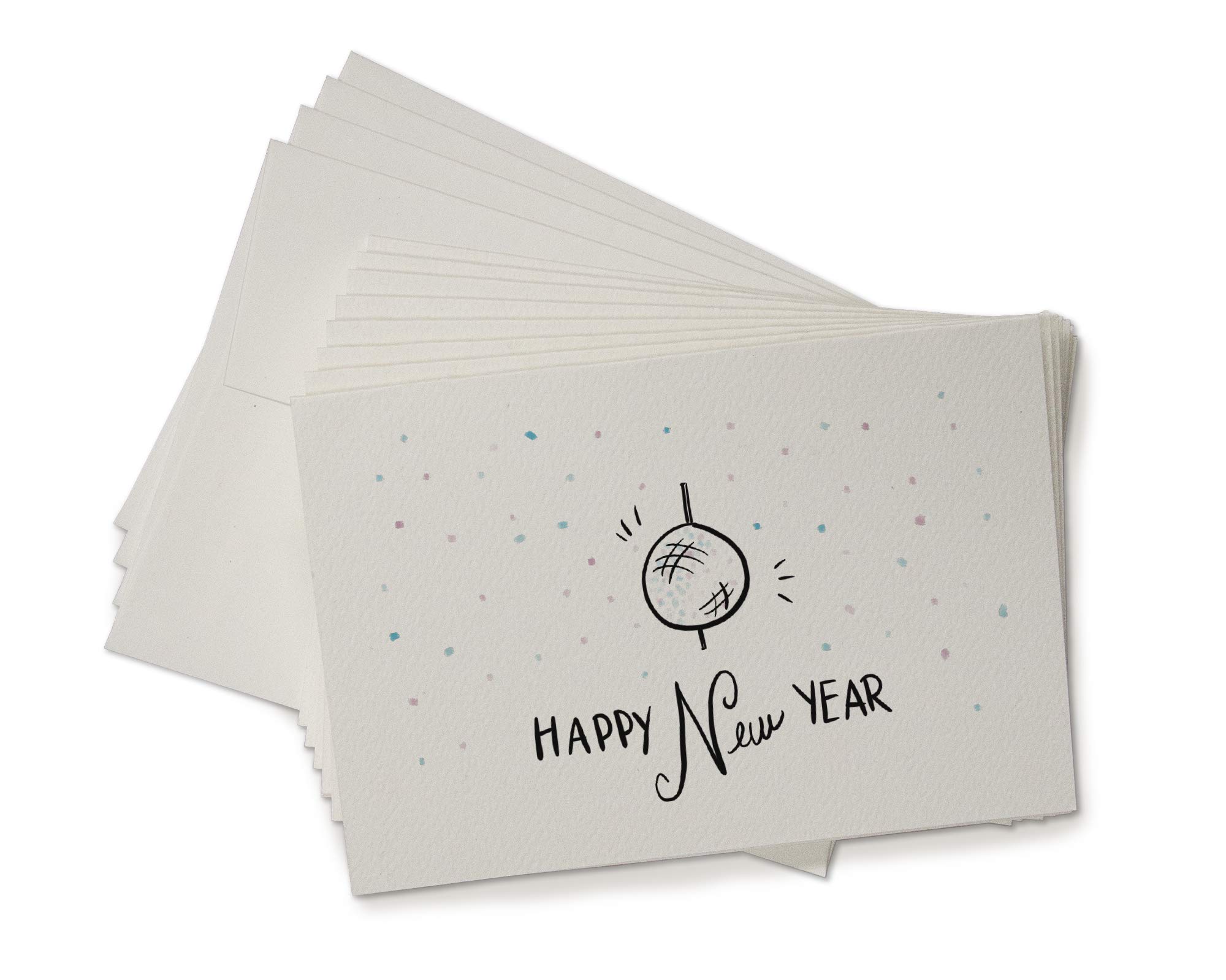 2024-2025 New Year's Eve Ball Drop Greeting Cards - 24-Pack Premium Holiday Cards with Envelopes - Festive Celebration Stationery for Parties, Countdown Events & Family Gatherings