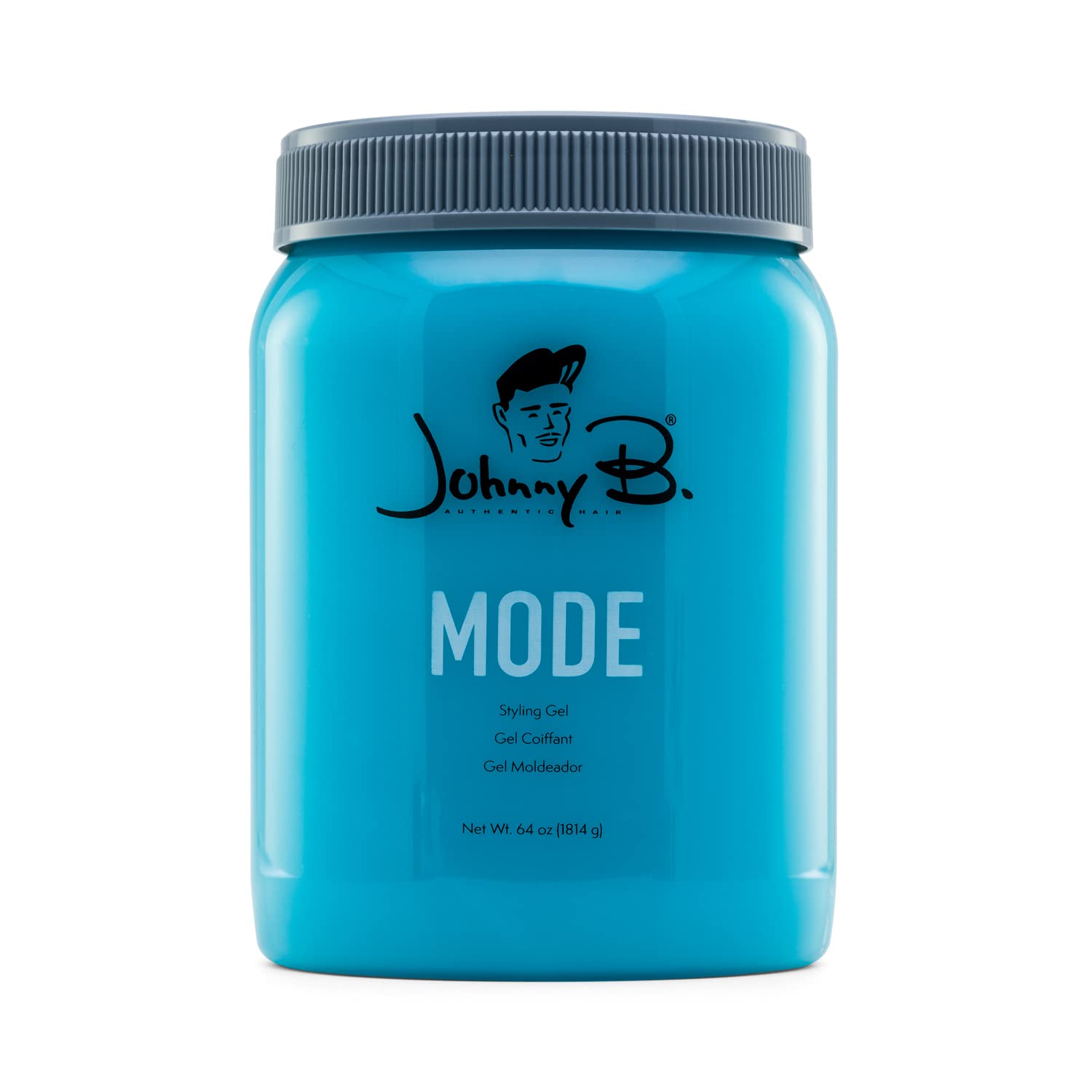 Johnny B Fat Boy Hair Styling Gel - Extra Hold Styling Gel for Men, 64 oz Large Tub - Perfect for Pompadours, Spikes & All-Day Hold Hairstyles