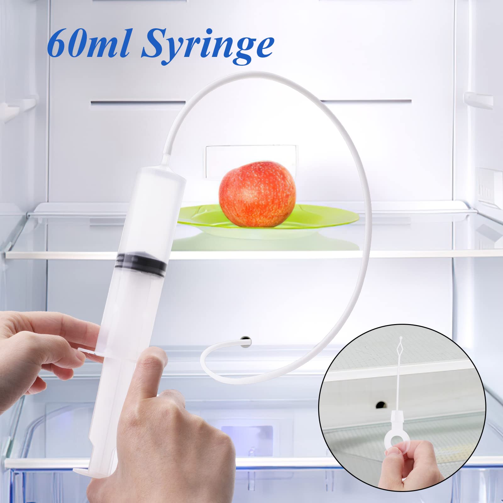 Vaktop 5-Piece Refrigerator Drain Cleaning Kit - Reusable Fridge Drain Hole Brush & Pipe Cleaner Tool Set for Efficient Refrigerator Maintenance - Perfect for Kitchen Appliance Cleaning & Drain Unclogging
