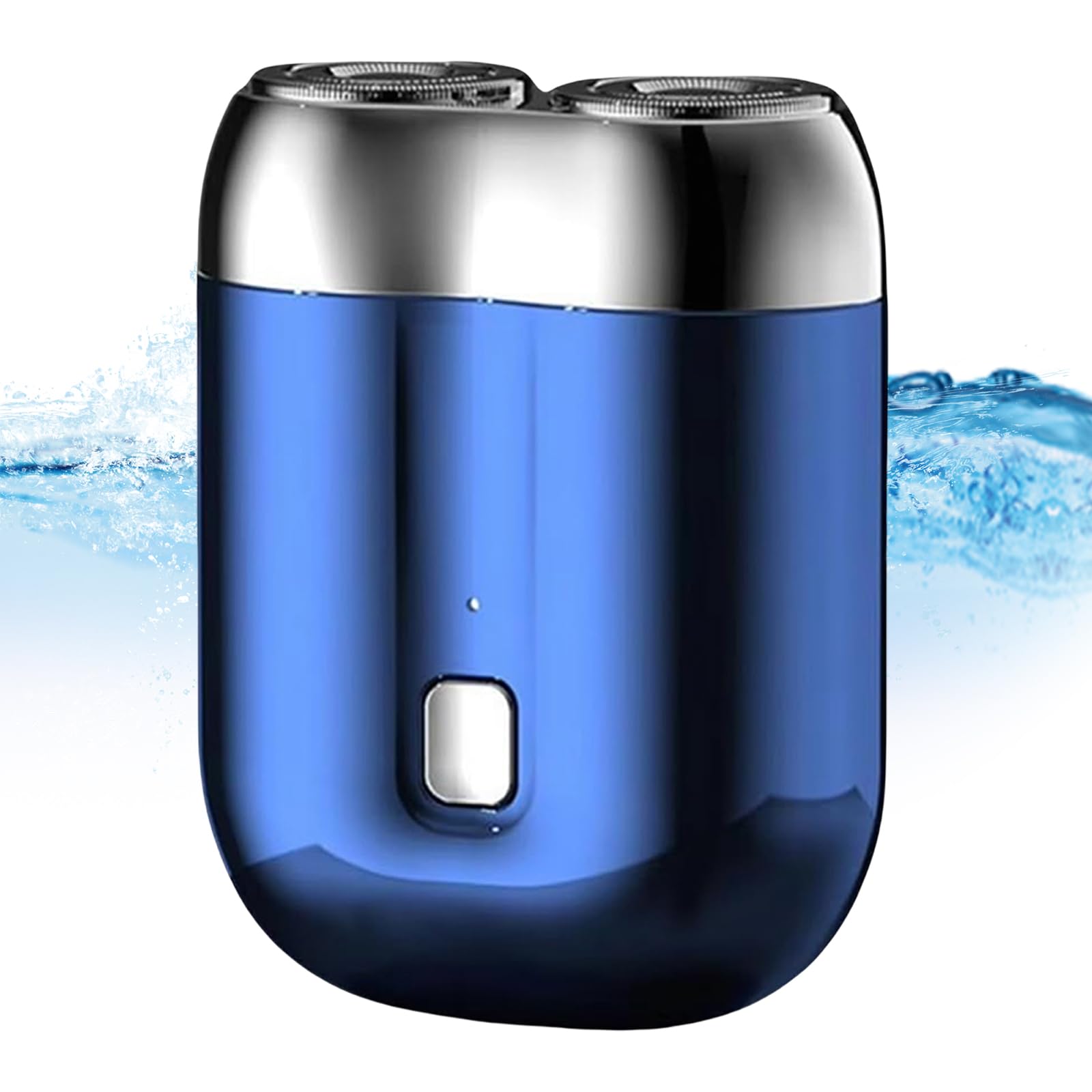 New Mini Dual-Head Electric Shaver for Men - Portable Rechargeable Waterproof Travel Razor with Washable Design | Perfect for Home, Office & Travel (Blue)