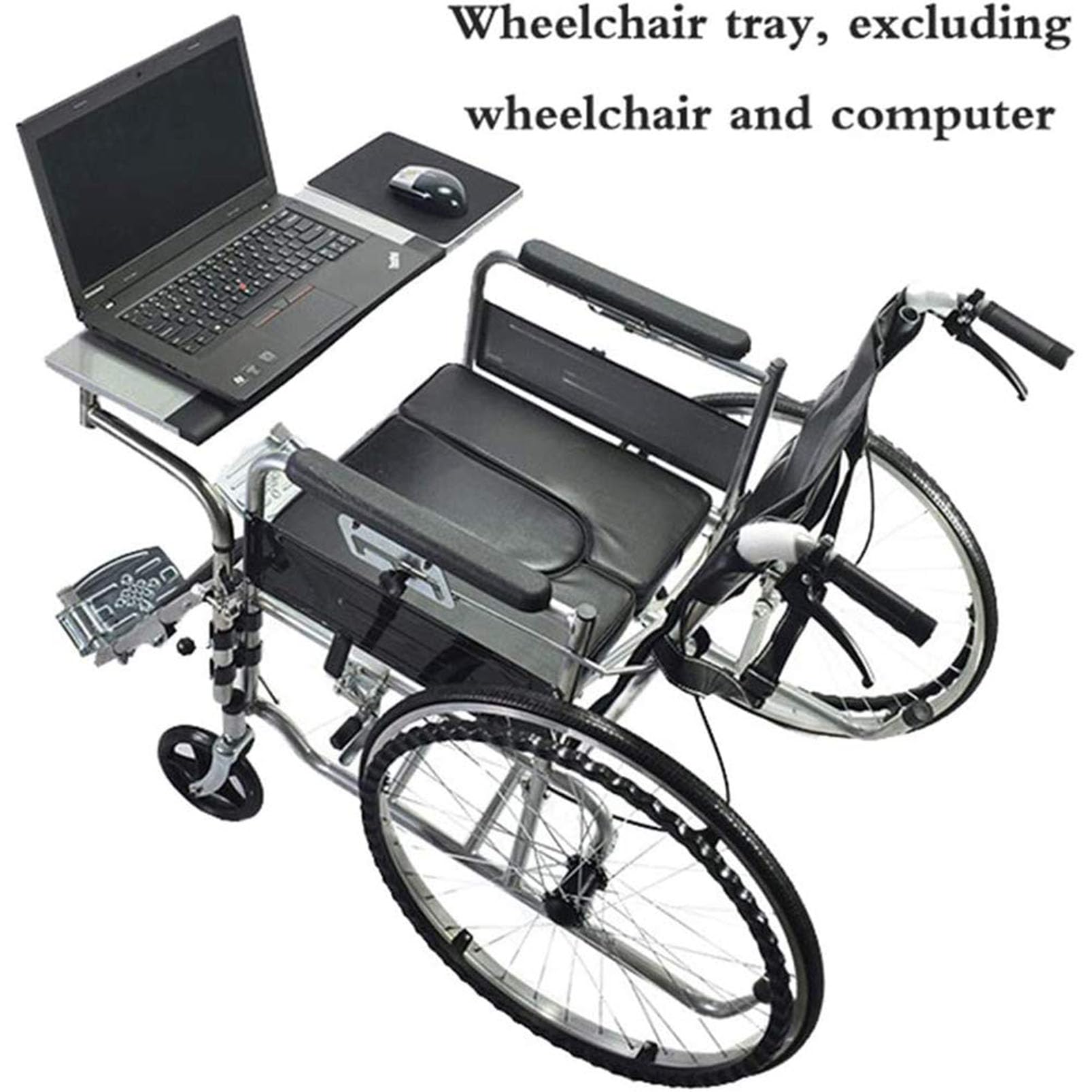 Adjustable Wheelchair Lap Tray for Adults - Height & Distance Customizable for Writing, Reading, Eating - Durable Wheelchair Accessories for Computer Work, Chess & Daily Activities