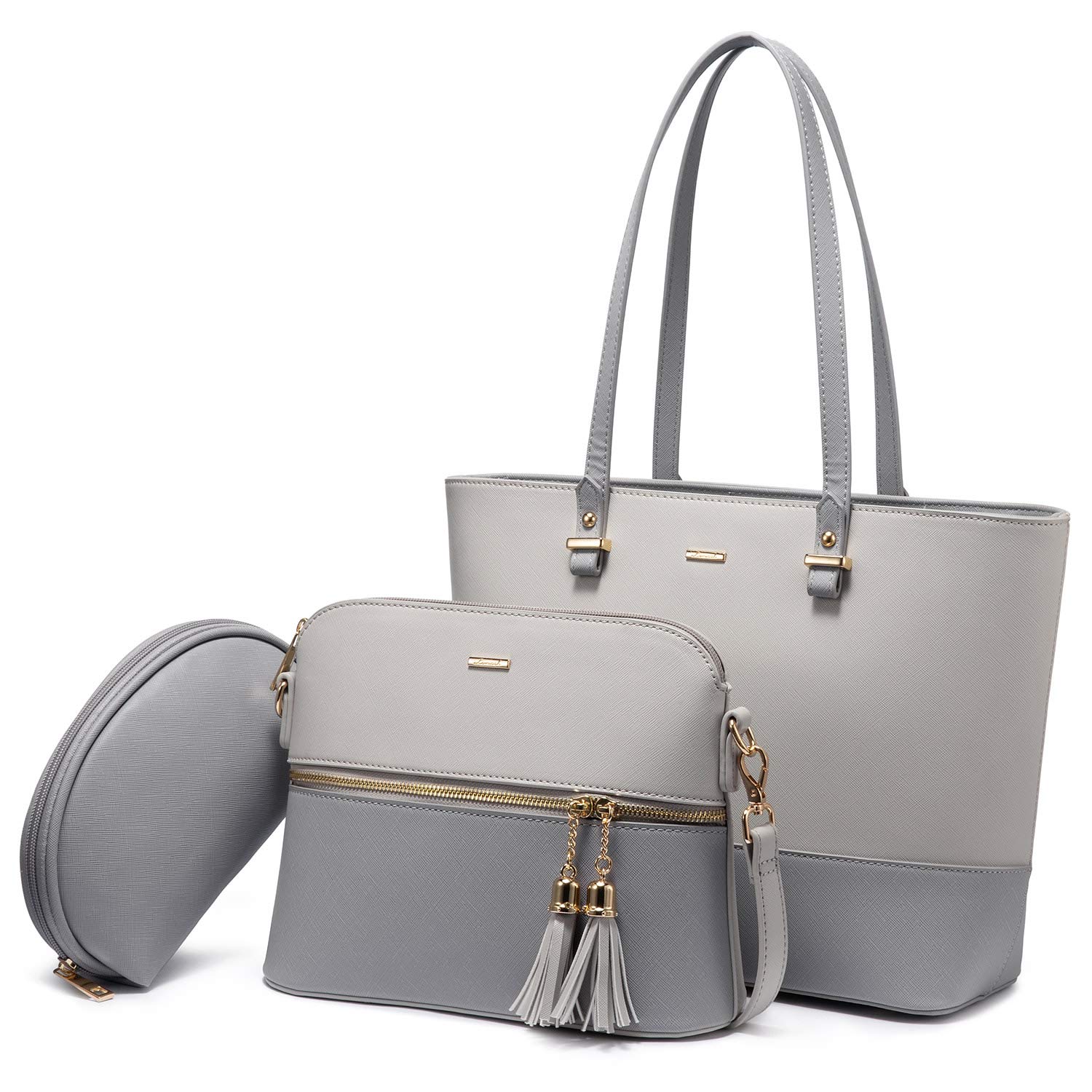 LOVEVOOK Women's Fashion Purse Set - 3 Piece Tote, Shoulder Bag & Satchel Handbags for Ladies | Perfect for Work, Travel & Daily Use