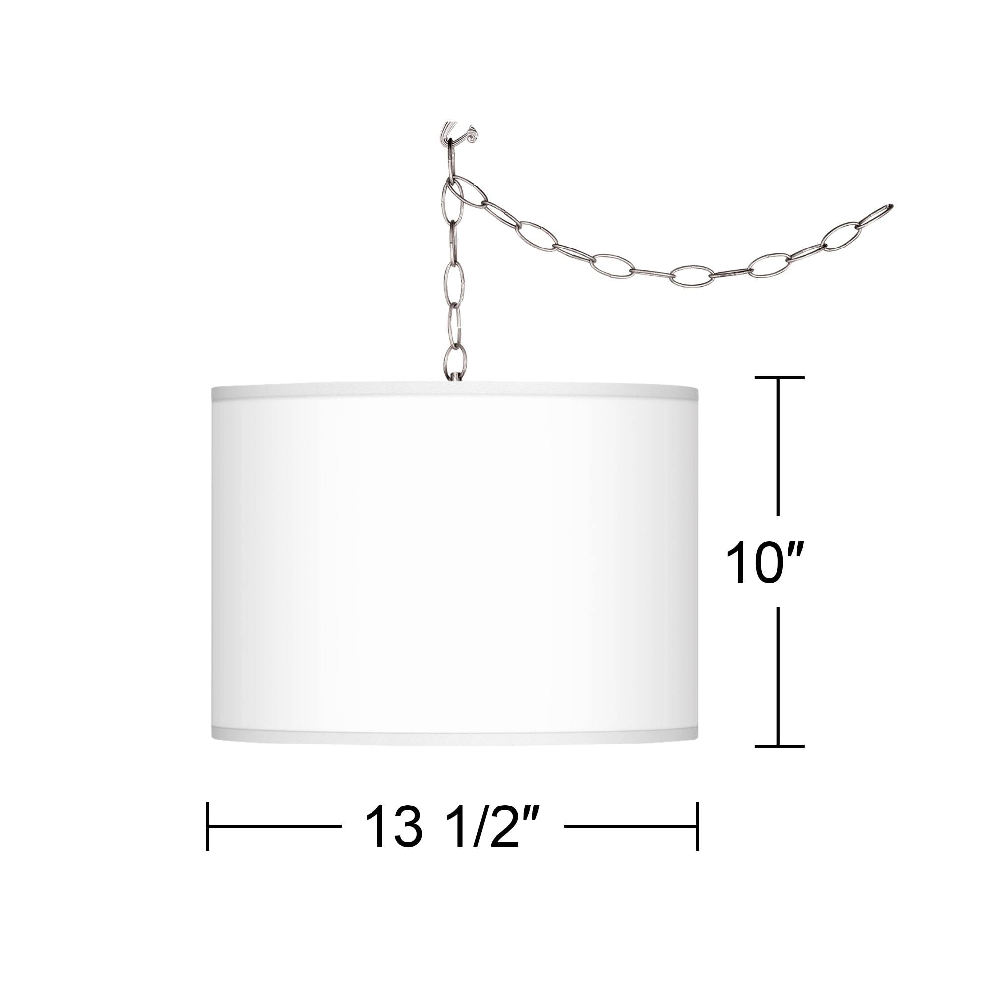 Lagos Mosaic Plug-in Swag Pendant Light with Printed Shade - Elegant Ceiling Lighting for Living Room, Bedroom, and Dining Room Decor