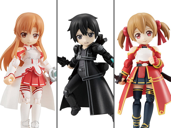 Desktop Army Sword Art Online Trading Figures Box Set of 3 - Anime Collectible Figurines for Display & Gifts | Perfect for Fans, Home Decor, and Gaming Room Accessories
