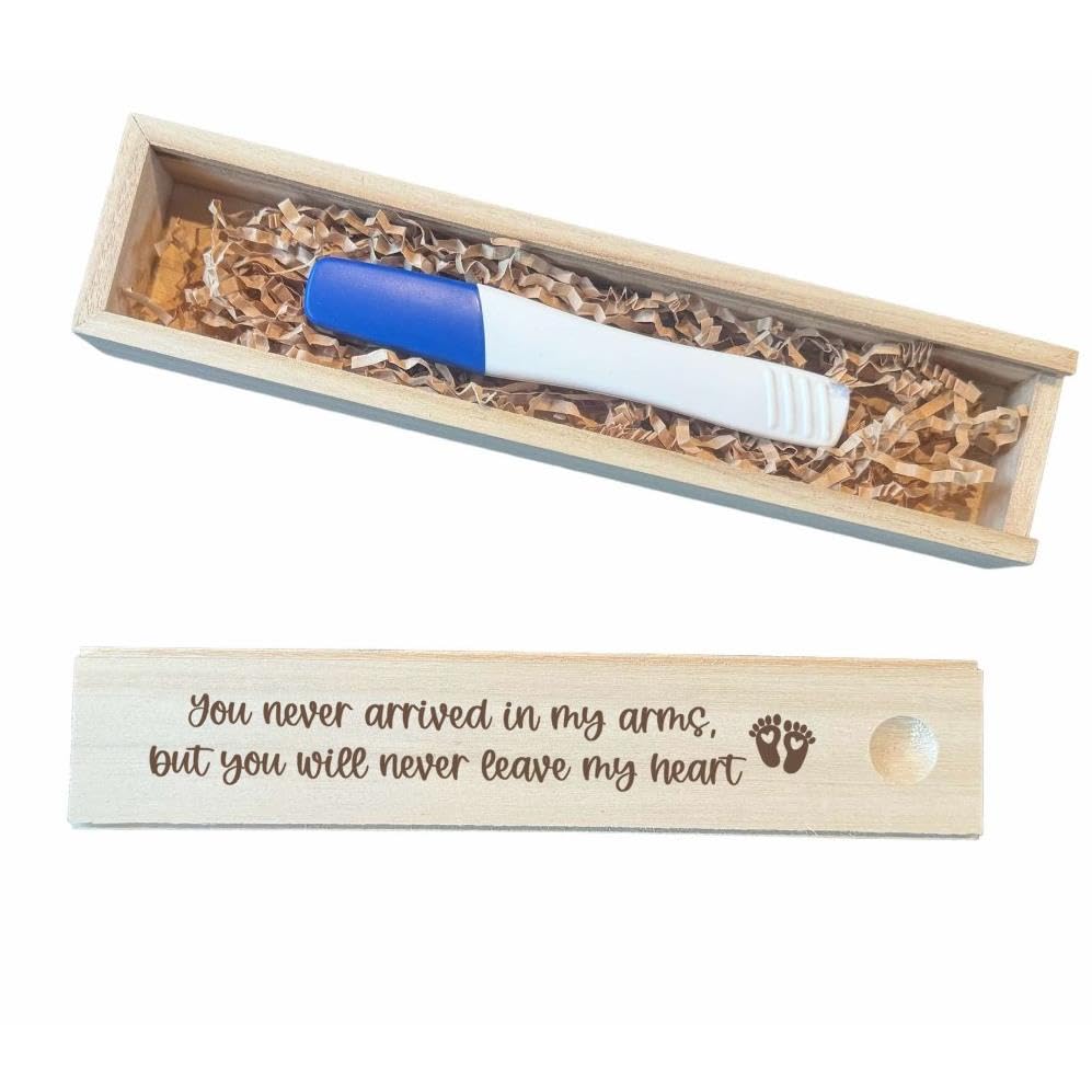 Baby Loss Keepsake Box - Engraved Pregnancy Test Memorial Box for Miscarriage & Infant Loss - Perfect for Remembrance, Grieving Parents & Healing Hearts