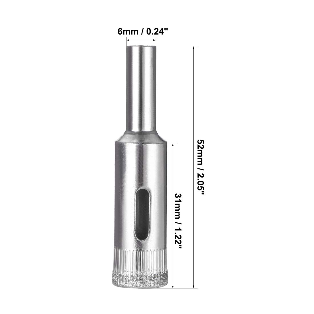 12mm Diamond Drill Bits Hole Saws for Glass, Tile, Porcelain, Marble, Ceramic - Pack of 10 - Perfect for DIY Projects, Home Renovation & Crafting Bottles, Pots & Bricks