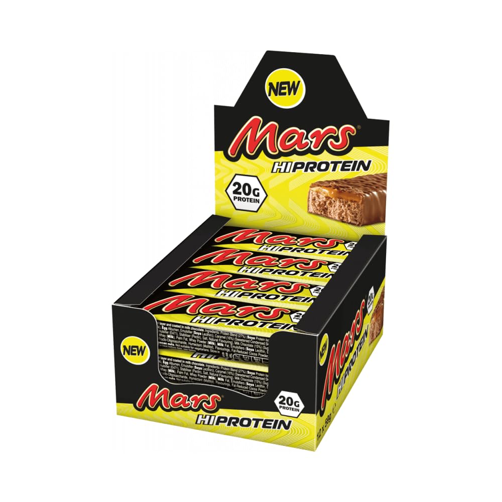 Mars Protein High Protein Bar - 12g Protein, Low Sugar, Gluten Free - Perfect for Post-Workout Recovery & Healthy Snacking On-The-Go