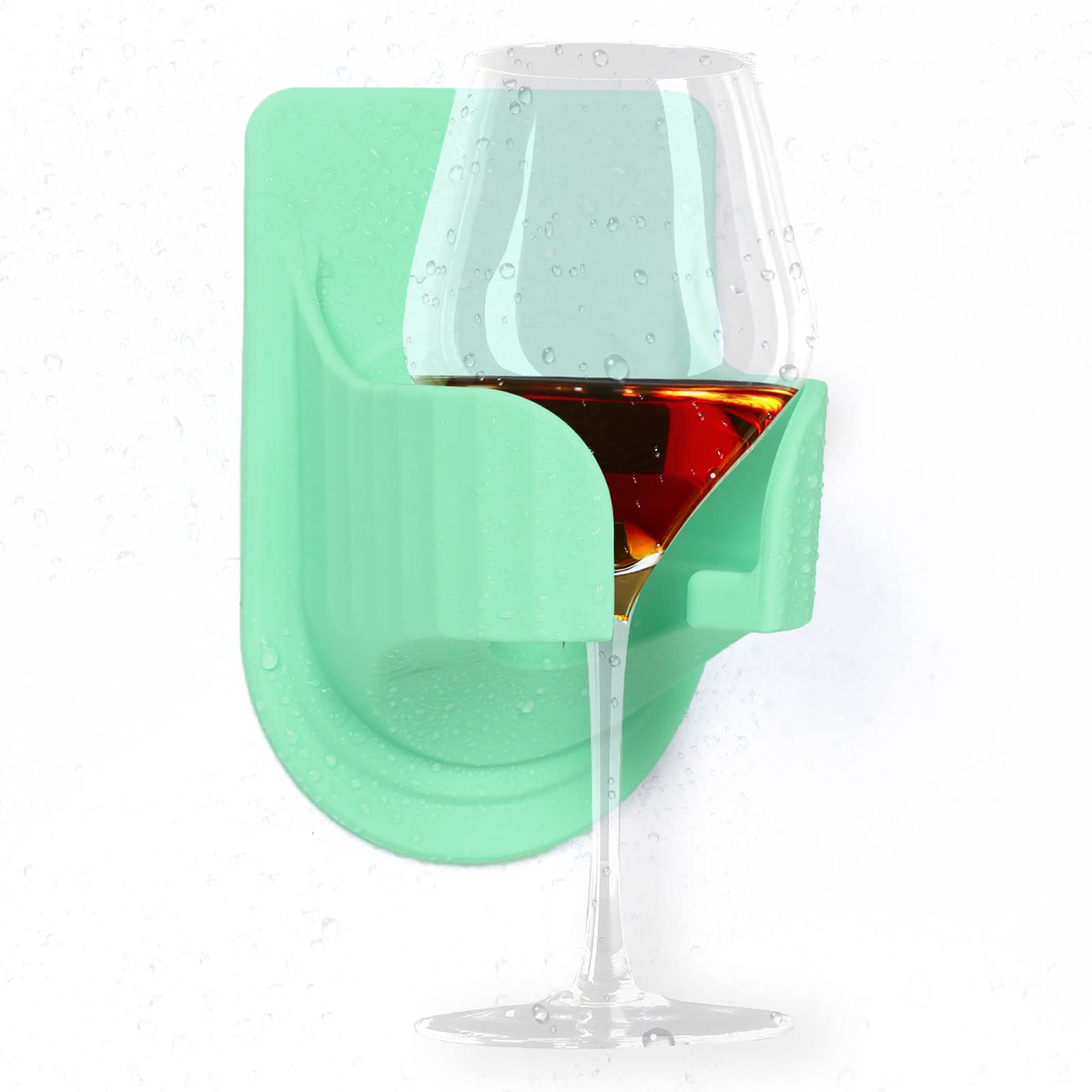 KarNeey Wall-Mounted Shower Drink Holder - Multi-Functional Bathroom Accessory for Cans & Bottles, Perfect for Bathtub Relaxation (Green) | Ideal for Spa Days, Bubble Baths & Shower Beverages