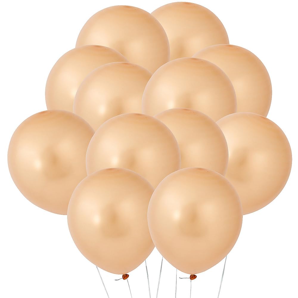 Fun Express 11 Inch Gold Metallic Balloons - Pack of 144 (12 Dozen) - Perfect for Birthday Parties, Weddings & Special Events