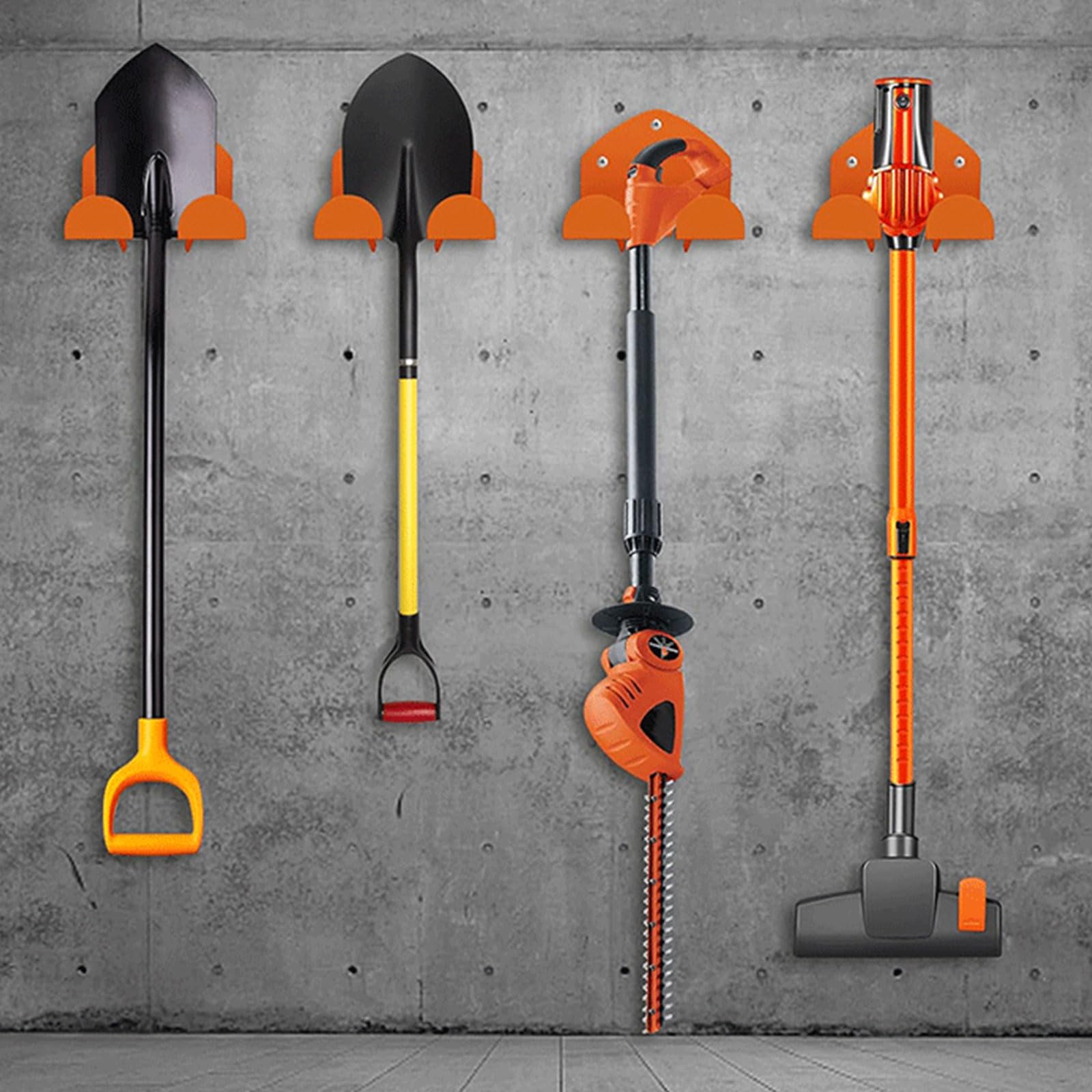 2-Pack Heavy Duty Garage Storage Hooks - Wall Mounted Tool Organizer Rack for Ladders, Bikes, Garden Hoses & Sports Equipment - Space Saving Garage Organization Solution for Home & Workshop