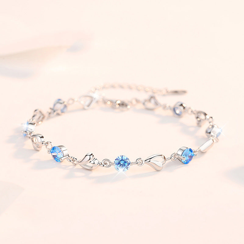 Heart of the Ocean Bracelet - Elegant Blue or White Beaded Jewelry for Women | Perfect Gift for Birthday, Anniversary & Beach Weddings