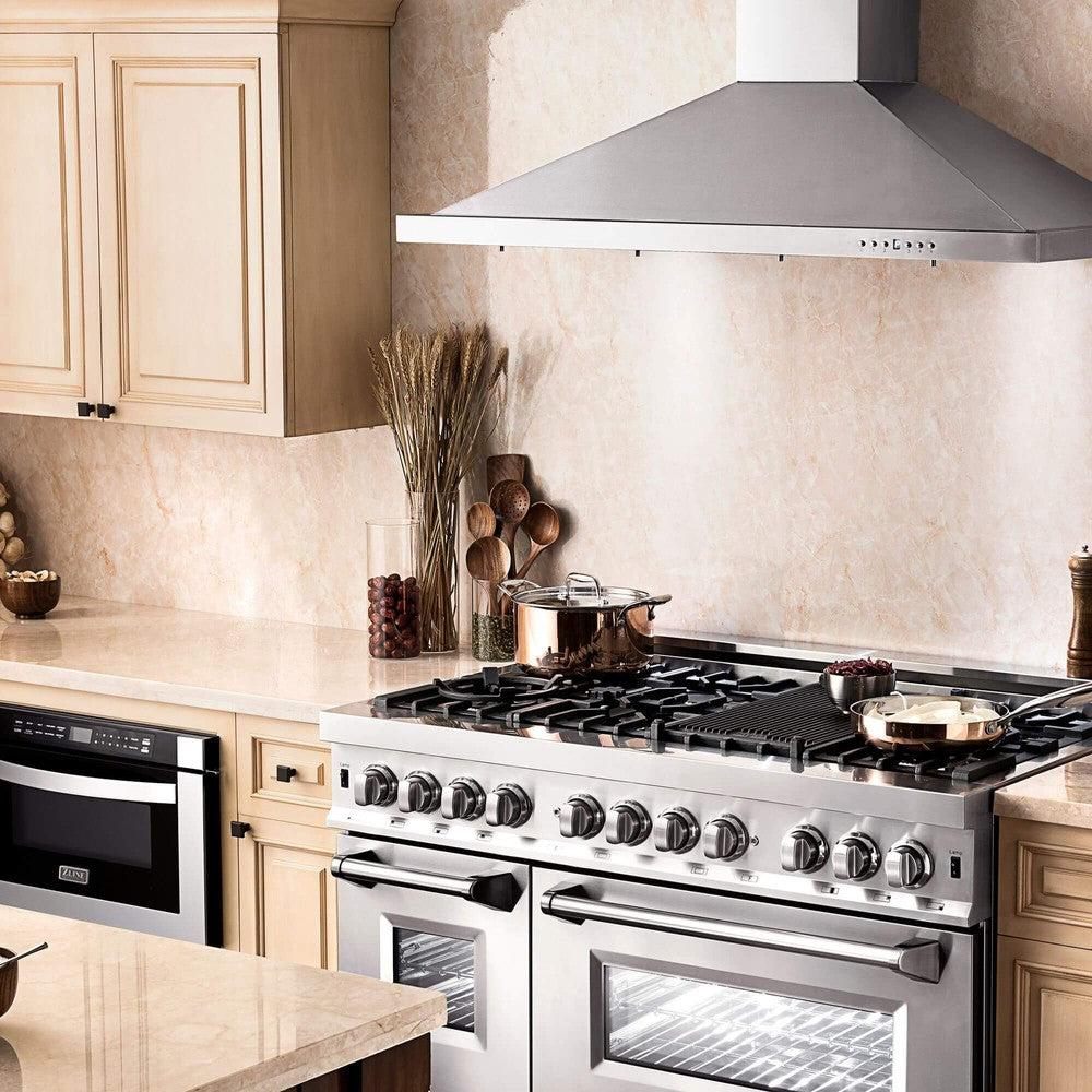 ZLINE KB 304 Stainless Steel Convertible Wall Mount Range Hood - Outdoor Approved Ventilation for Kitchens, Perfect for BBQ Grills & Outdoor Cooking Areas